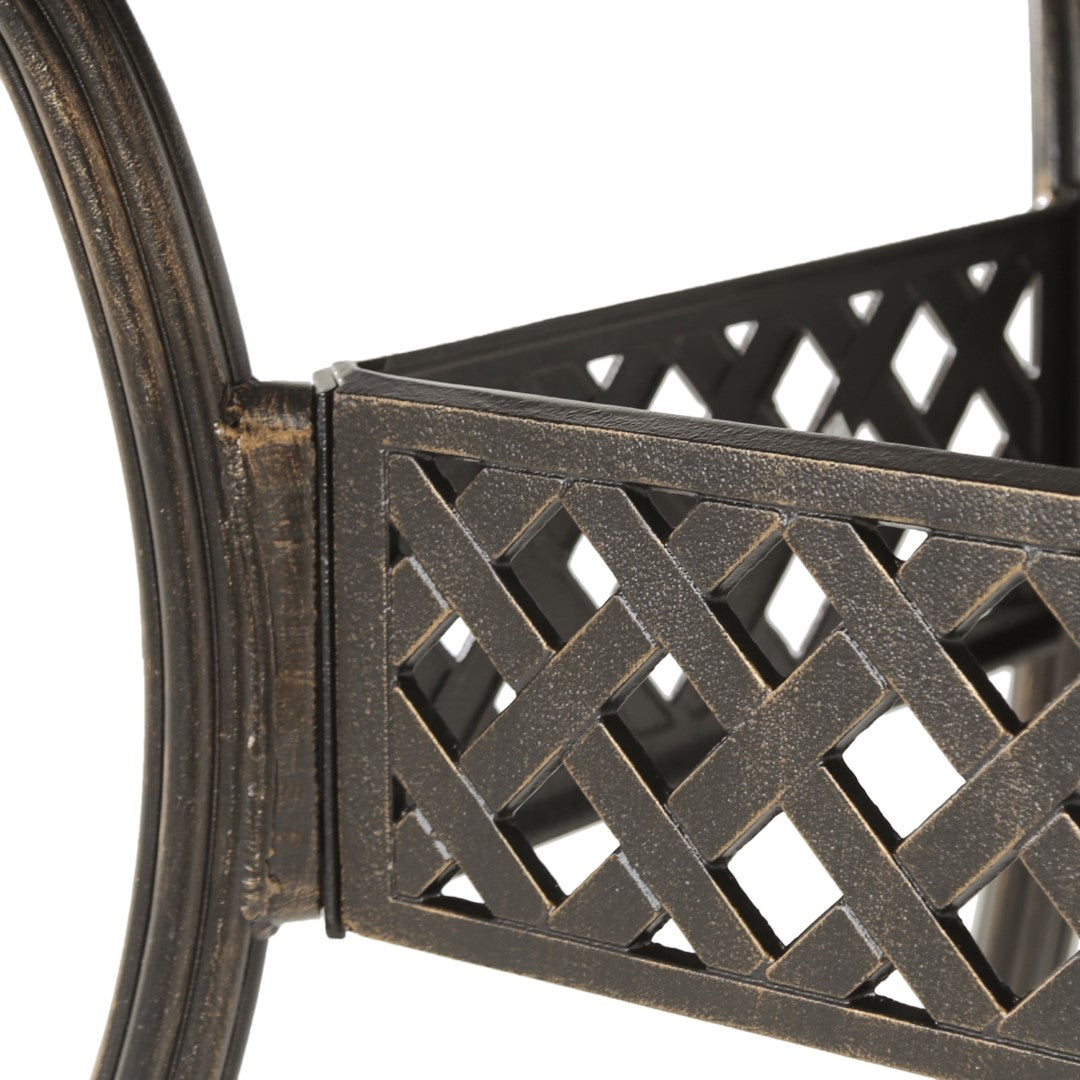 Christopher Knight Home® Abigail Outdoor Dining Table - Expandable Rectangular with Stunning Shiny Copper Finish in Cast Aluminum