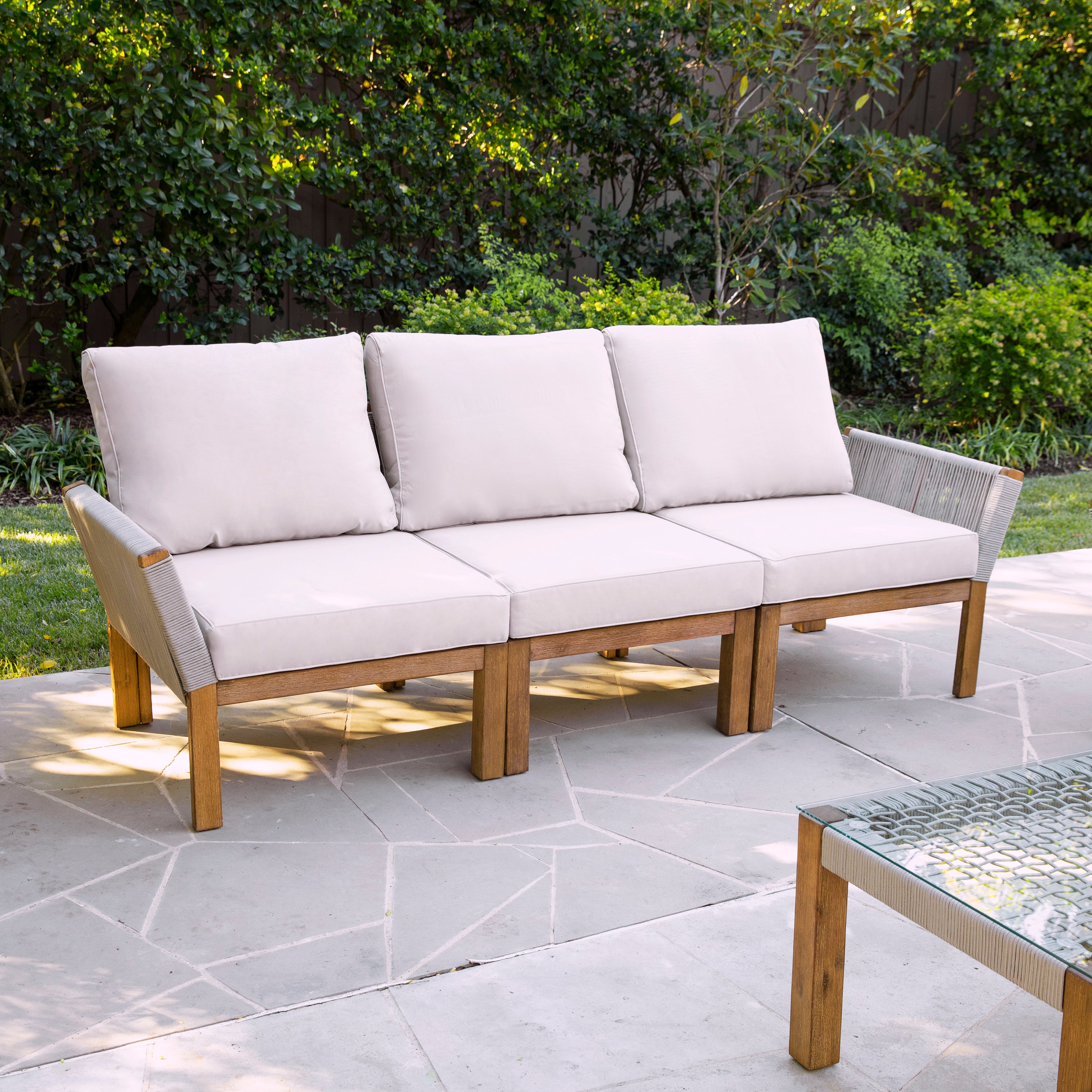 Brendina 3 - Seater Weather - Resistant Outdoor Sofa with Plush Removable Cushions