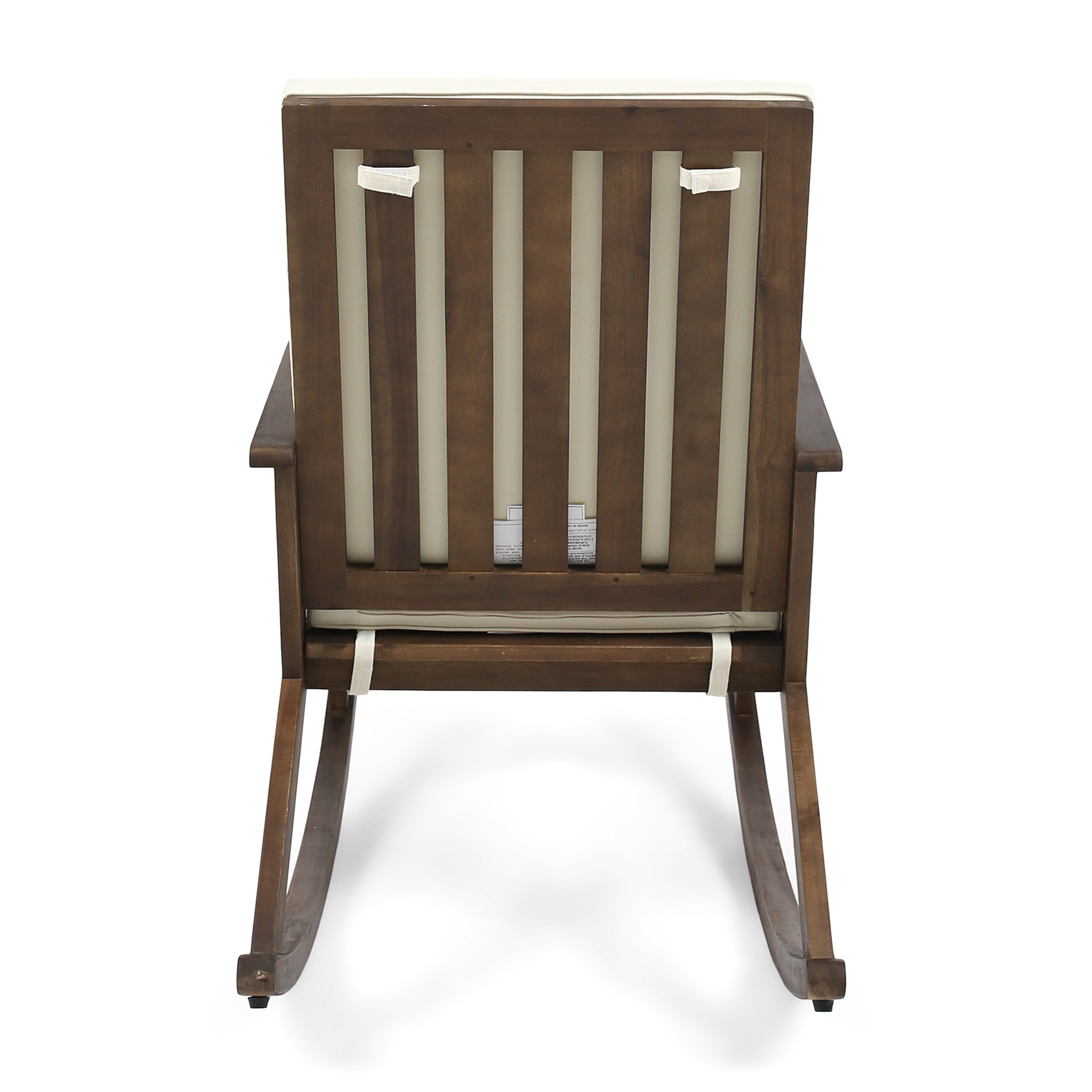 Christopher Knight Home® Gus Acacia Wood Outdoor Rocking Chair with Comfortable Cushion: A Durable, Safe, and Stylish Seating Option for Relaxation