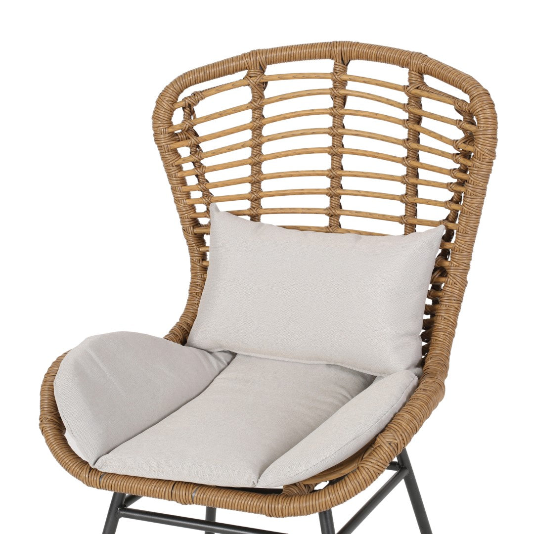 Christopher Knight Home® La Habra 2-Piece Modern Outdoor Club Chairs with Faux Rattan Design