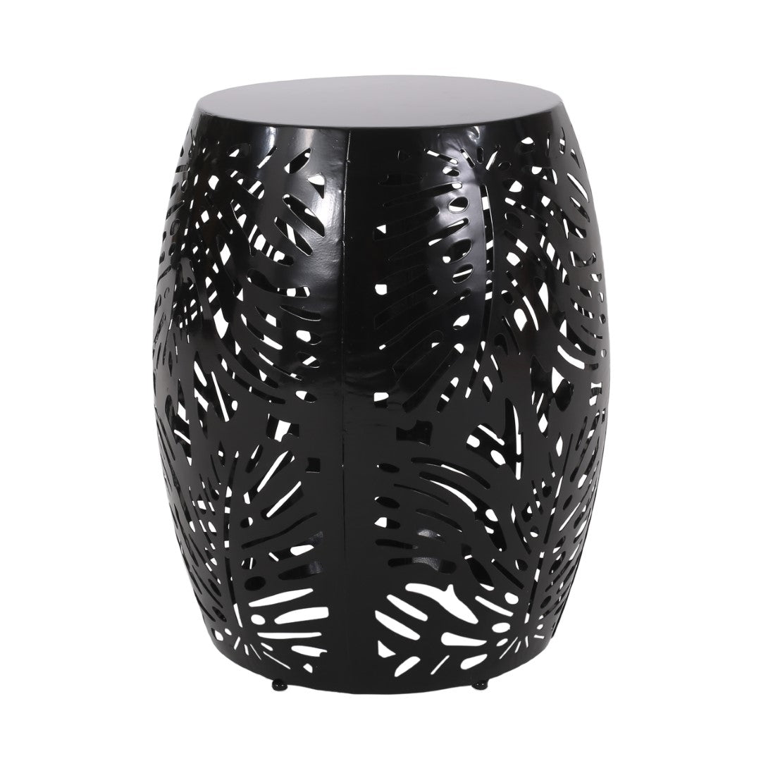 Christopher Knight Home® Satterlee Outdoor Metal Side Table Set of 2 - Stylish Barrel-Shaped Design
