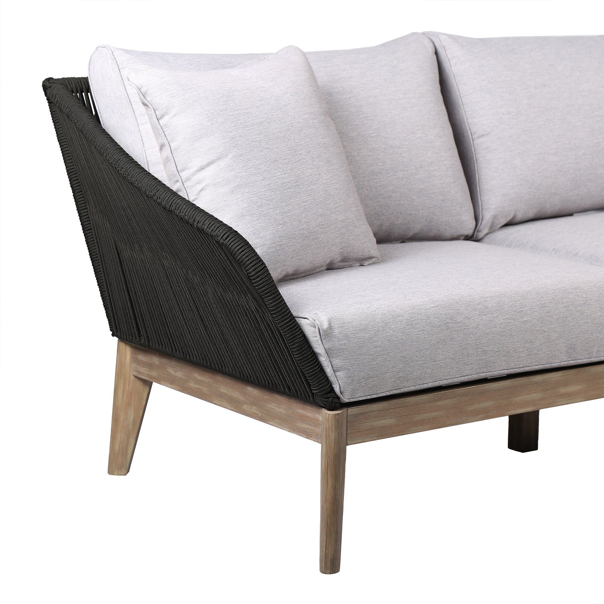 Athos Eucalyptus Rope Outdoor Sofa - Durable, Stylish Patio Seating with Removable Cushions
