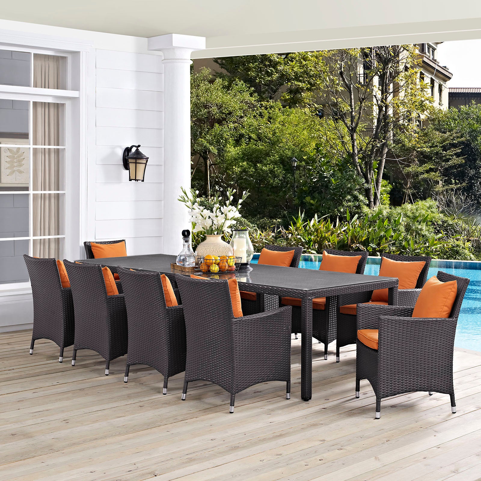 Convene All-Weather 11-Piece Outdoor Patio Dining Sectional Set for Elegant Gatherings and Ultimate Comfort