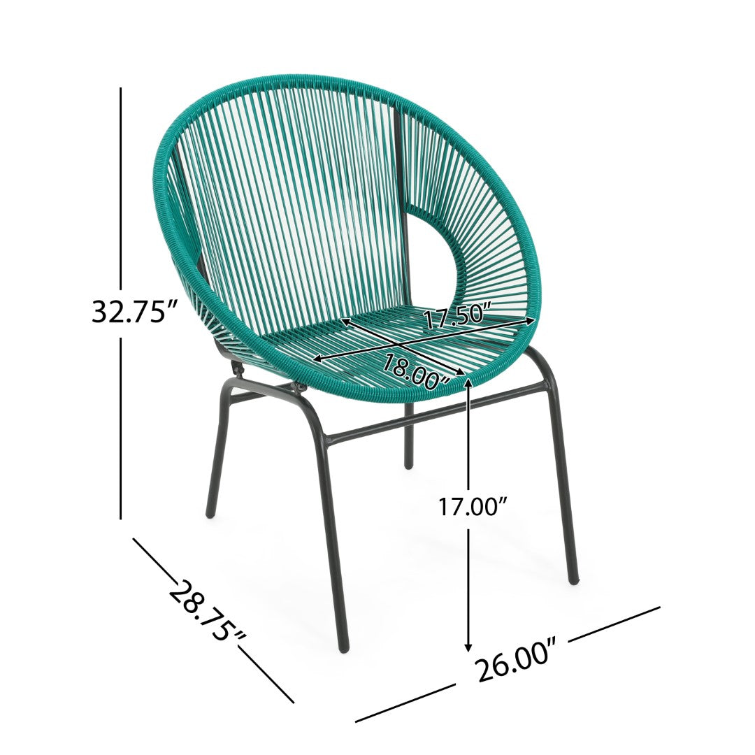 Christopher Knight Home® Teal Outdoor Wicker Club Chair Set of 2