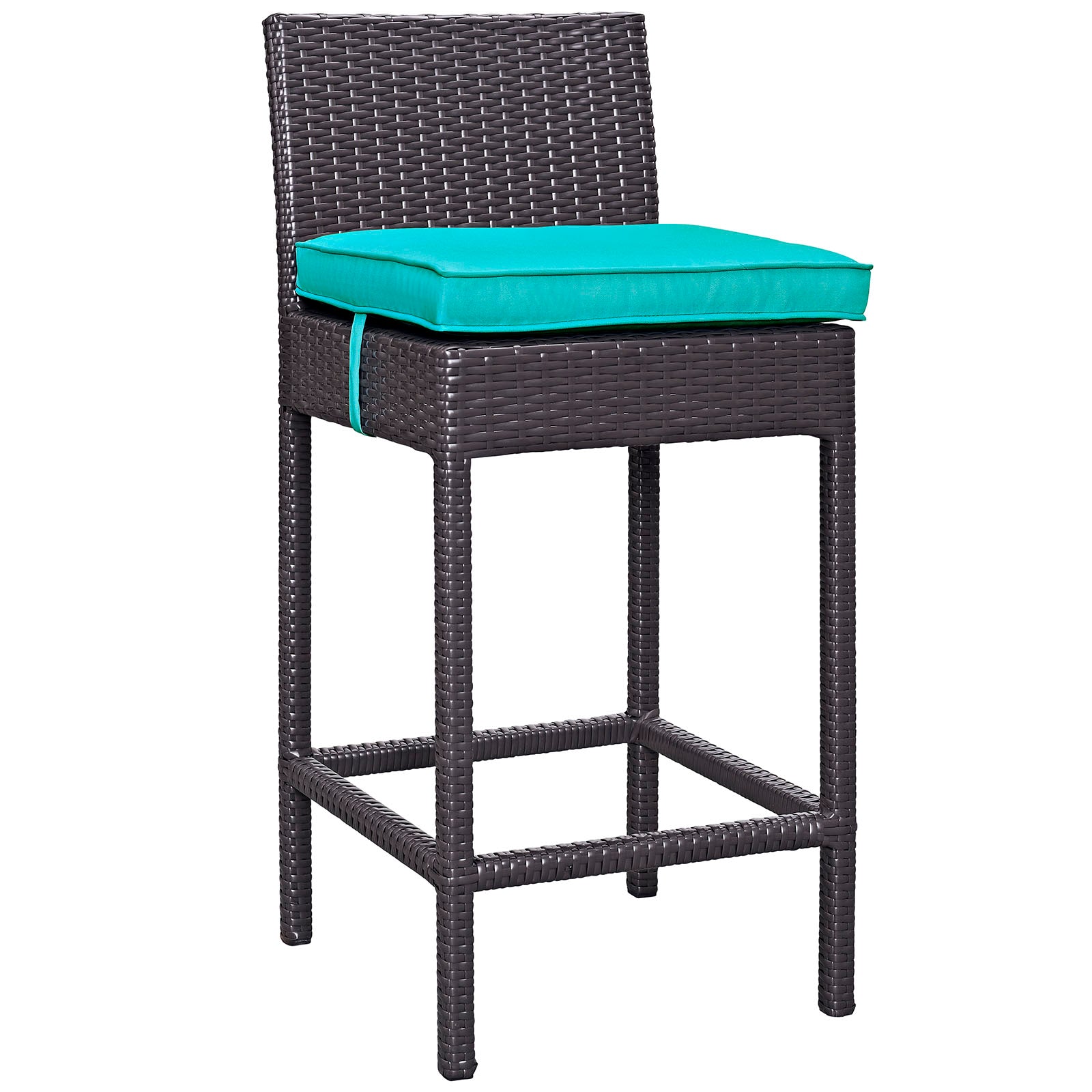 Convene 5-Piece Stylish Synthetic Rattan Weave Outdoor Patio Pub Set for Various Entertaining Occasions