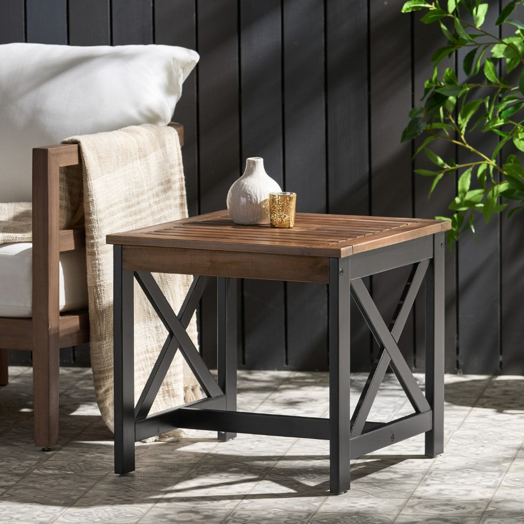 Christopher Knight Home® Stylish Two-Tone Acacia Wood Modern Farmhouse End Table