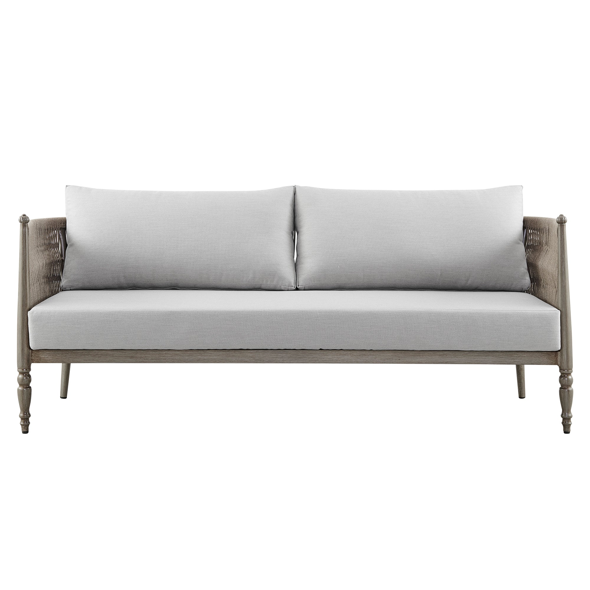 Safari 4-Piece Outdoor Conversation Set with Beige Cushions, Crafted from Wicker and Aluminum, Boasting UV-Resistant Comfort for Outdoor Relaxation