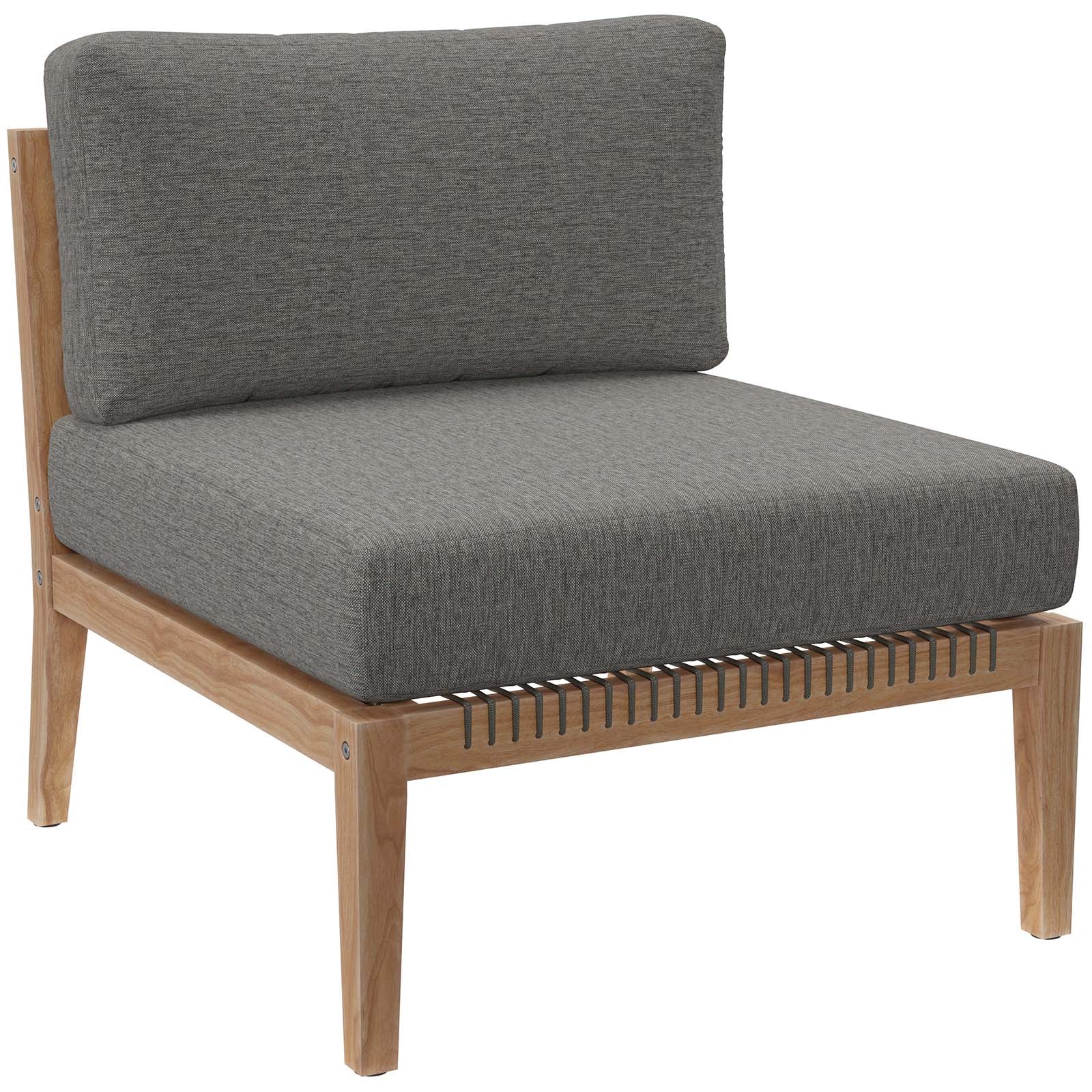Clearwater Premium Teak Outdoor Patio Sofa with Stylish Rope Webbing and Comfort Cushions