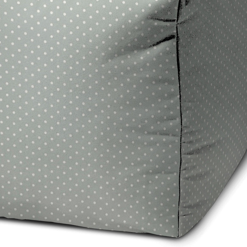 Stylish and Comfortable Turquoise Indoor-Outdoor Polka Dot Pouf Ottoman for Home Decor and Patio Relaxation
