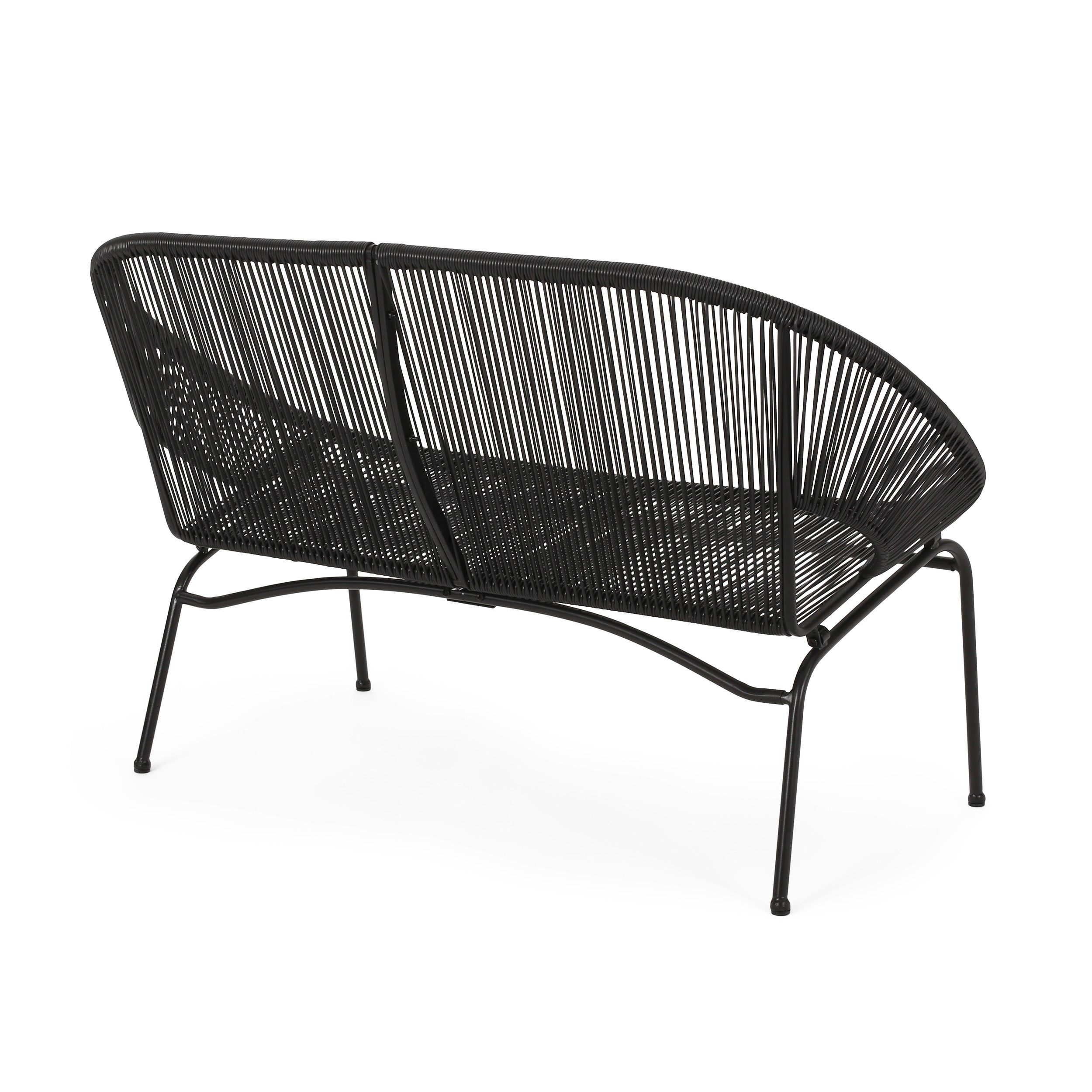 Christopher Knight Home® Durable Contemporary Outdoor Basket Loveseat with Hammock Weave