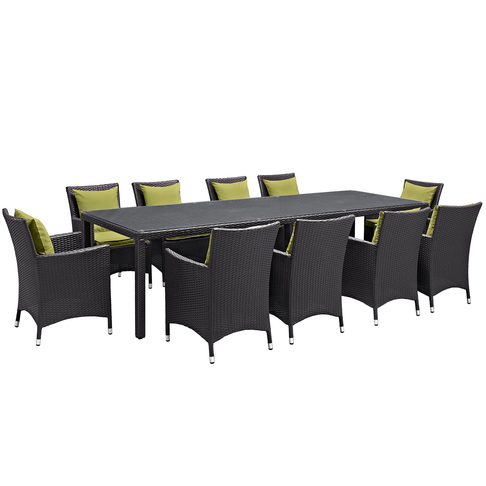 Convene All-Weather 11-Piece Outdoor Patio Dining Sectional Set for Elegant Gatherings and Ultimate Comfort