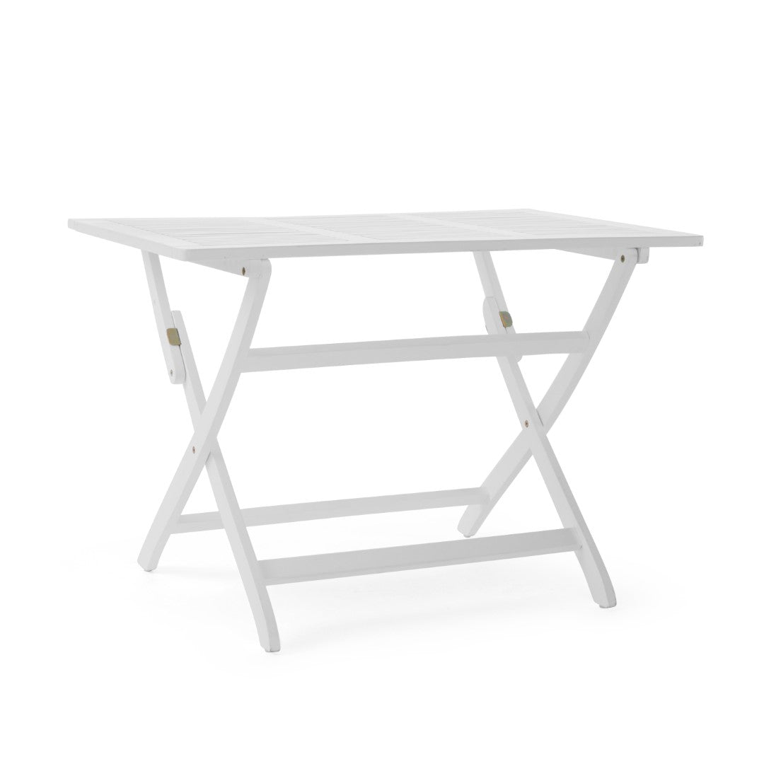 Christopher Knight Home® Foldable Outdoor Dining Table Made of Acacia Wood with a Stunning White Finish