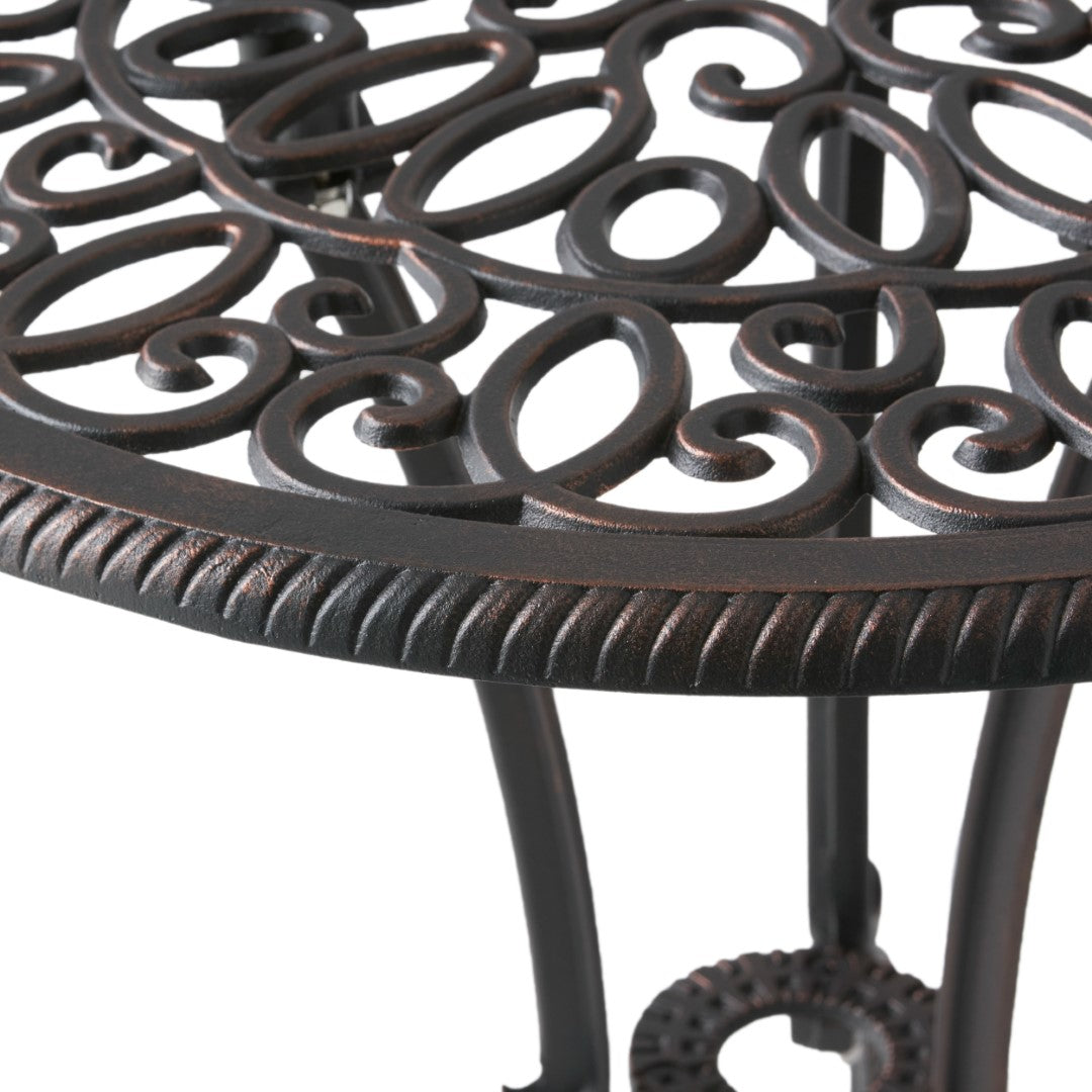 Christopher Knight Home® Charleston Bistro Set: Durable Aluminum & Iron for Cozy Outdoor Dining