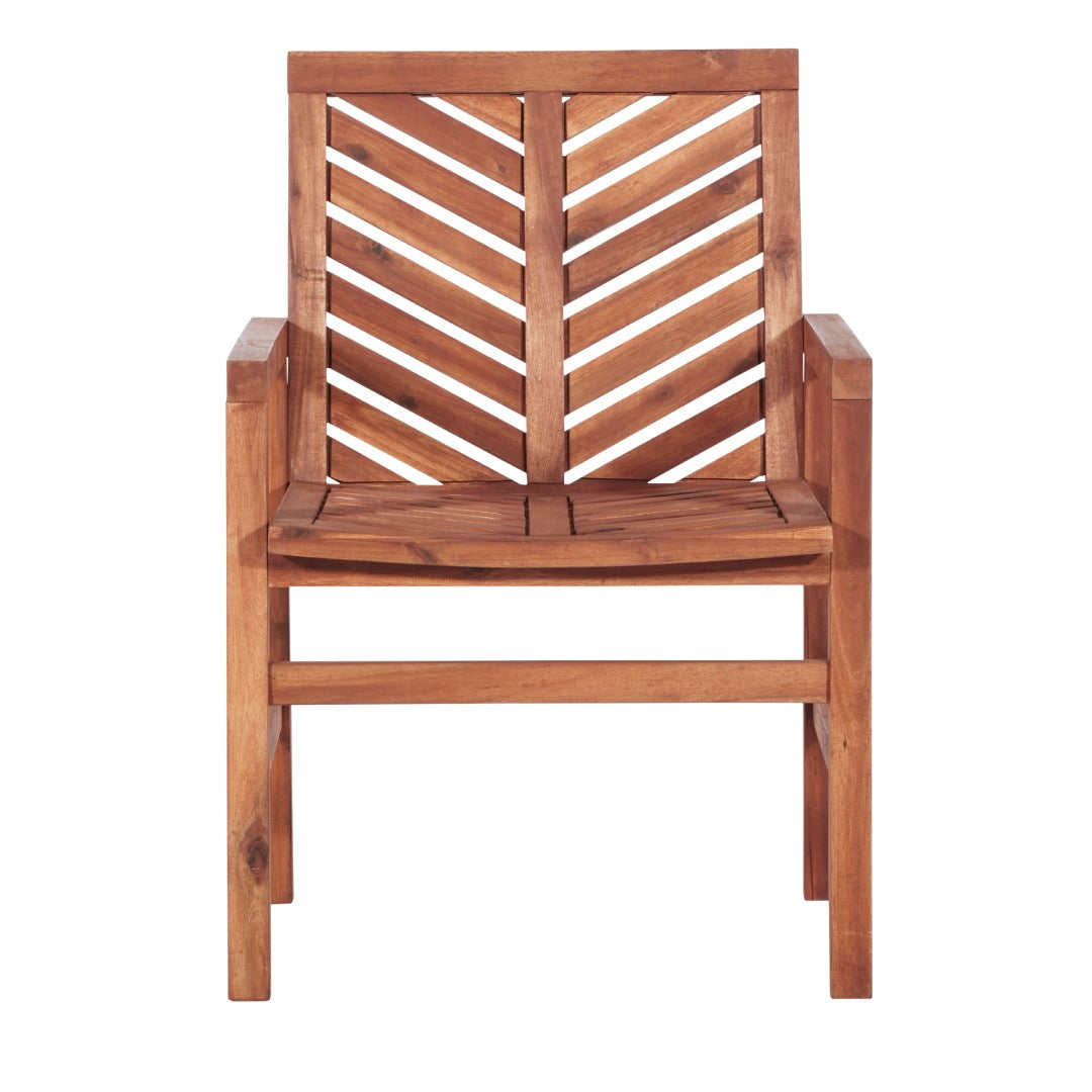 Stylish Outdoor Patio Wood Chairs - A Set of Two Acacia Hardwood Seats for Relaxing and Enjoying the Outdoors