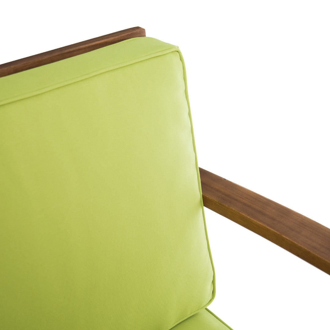 Christopher Knight Home® Perla 2 - Piece Green Club Chairs in Durable Acacia Wood with Slat Design