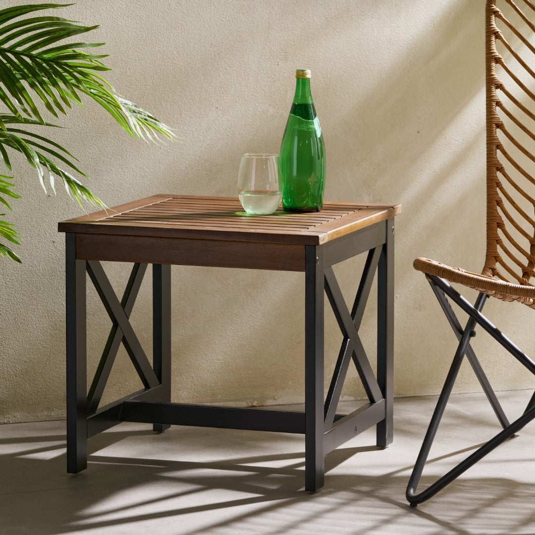 Christopher Knight Home® Stylish Two-Tone Acacia Wood Modern Farmhouse End Table