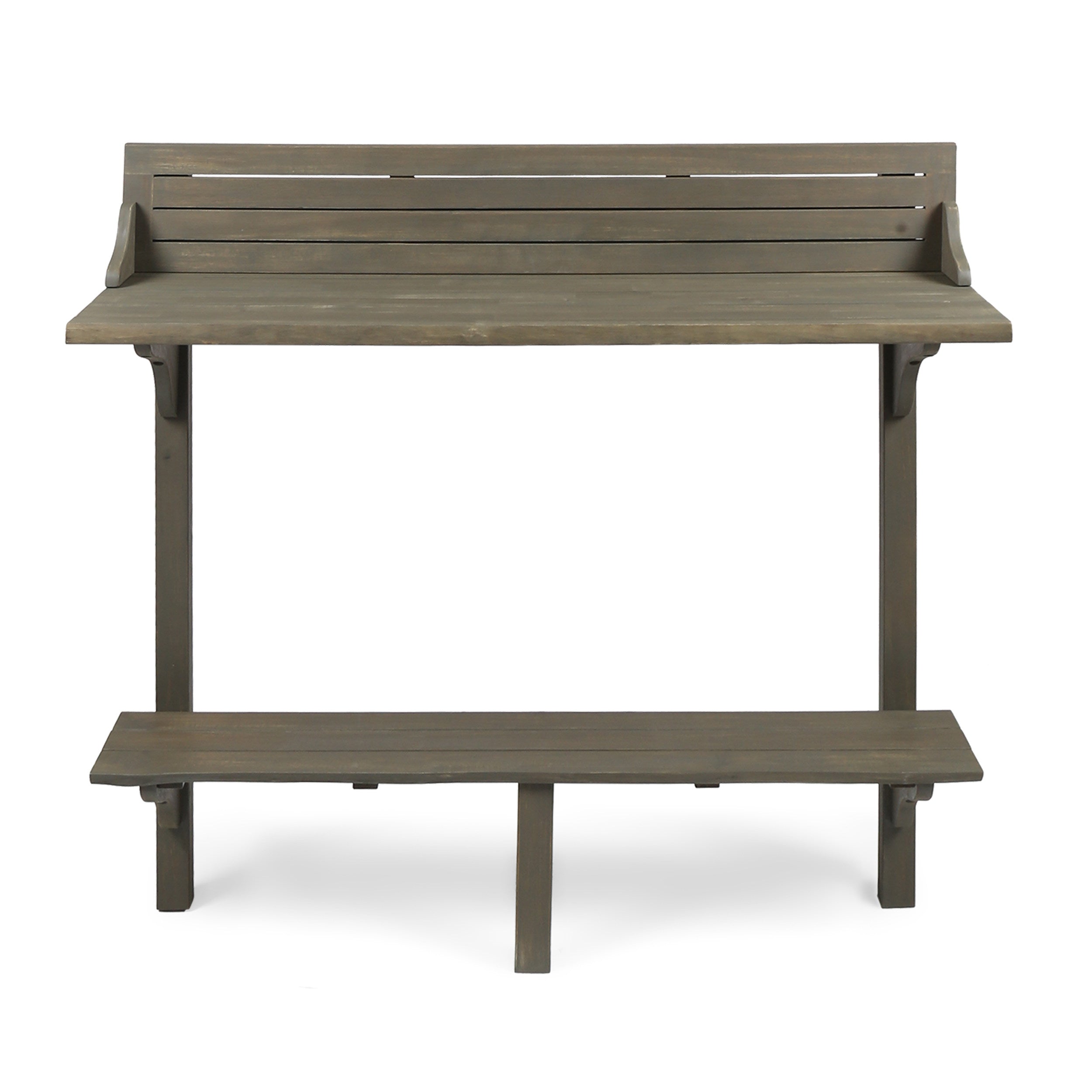 Christopher Knight Home® Caribbean-Style Grey Outdoor Acacia Wood Balcony Bar Table