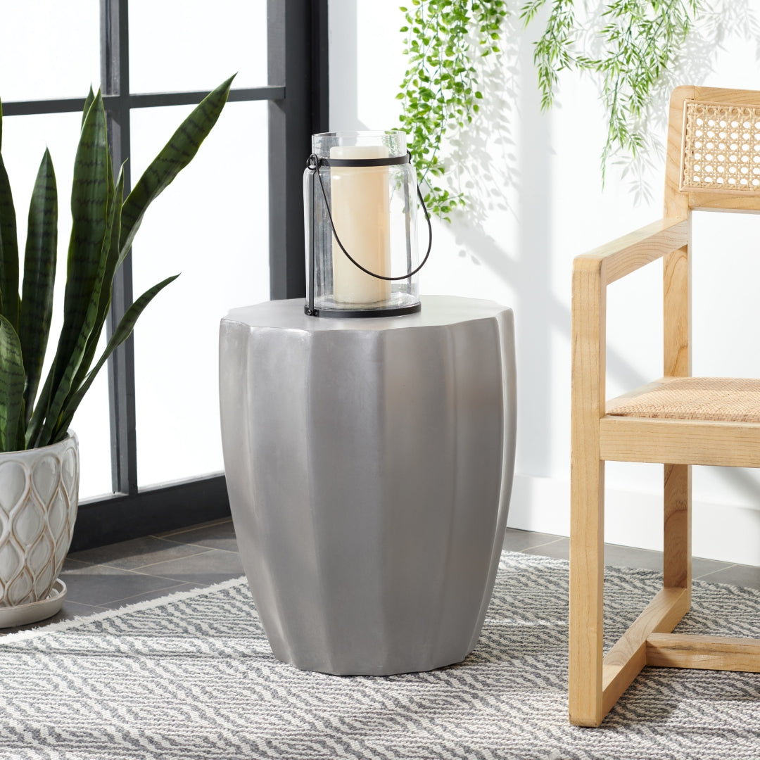 Jaslyn Stylish and Durable Modern Concrete Accent Table for Both Indoor and Outdoor Decor with a Distinctive Design