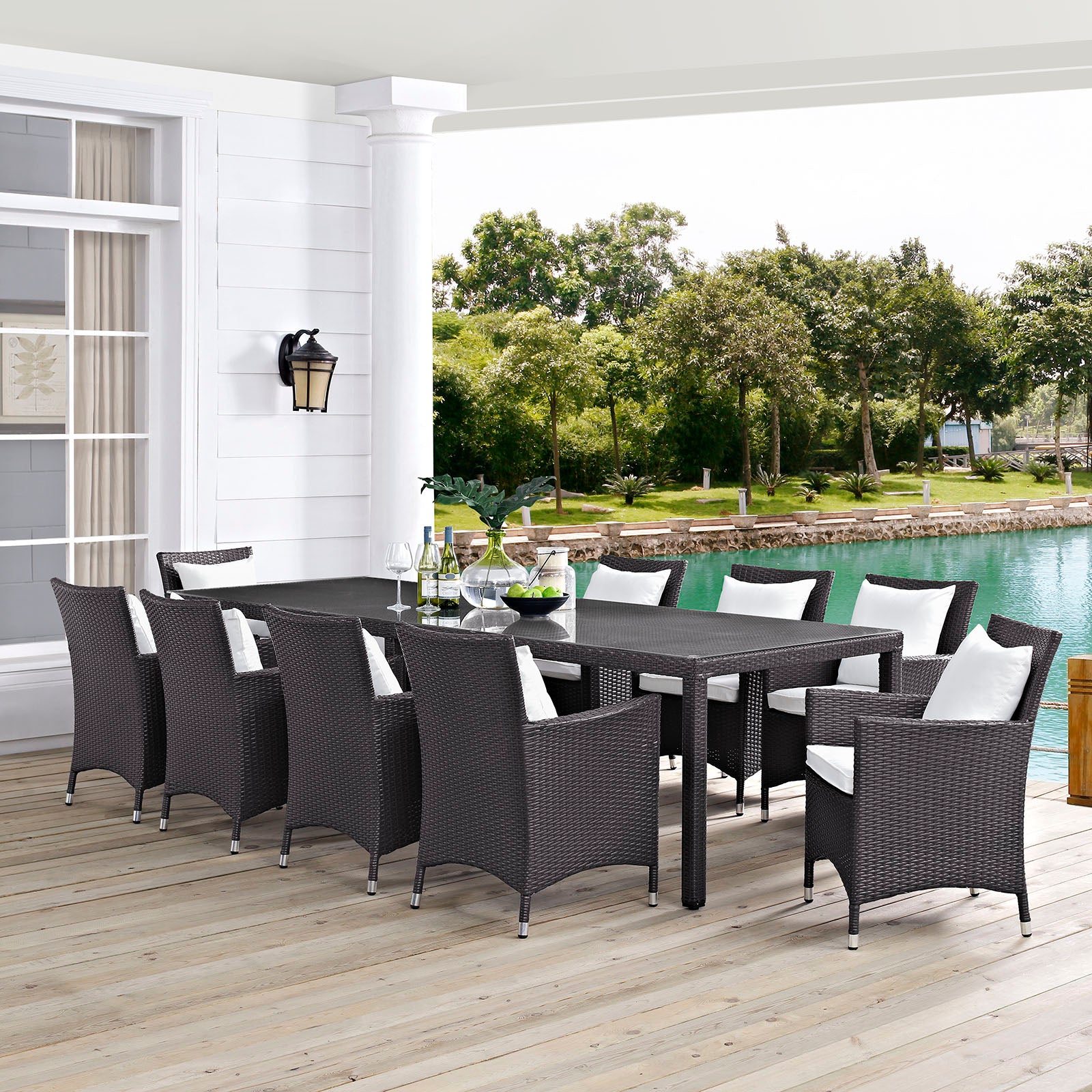 Convene All-Weather 11-Piece Outdoor Patio Dining Sectional Set for Elegant Gatherings and Ultimate Comfort