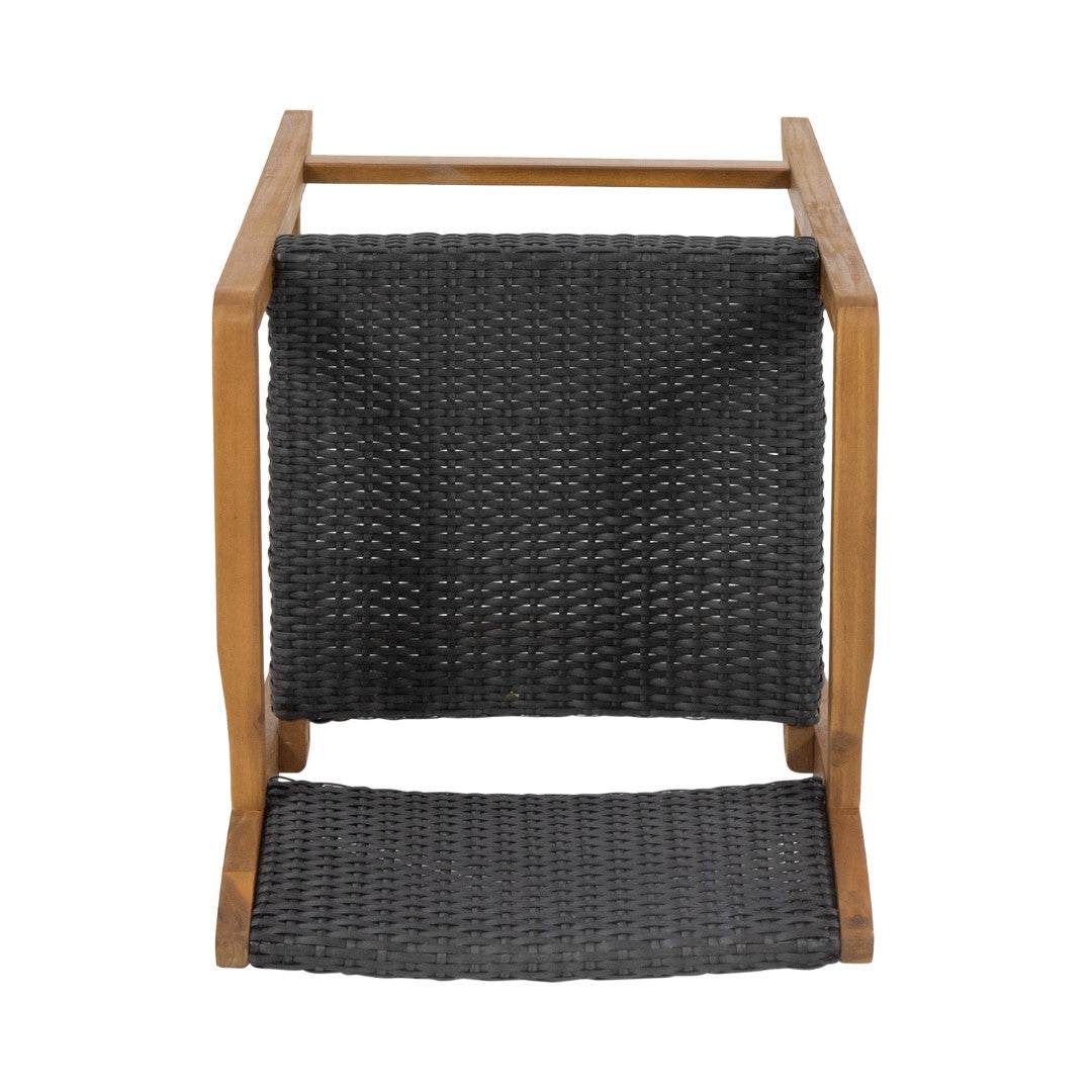 Christopher Knight Home® Genesee 2 - Piece Set of Premium Outdoor Acacia Wood Barstools with Wicker