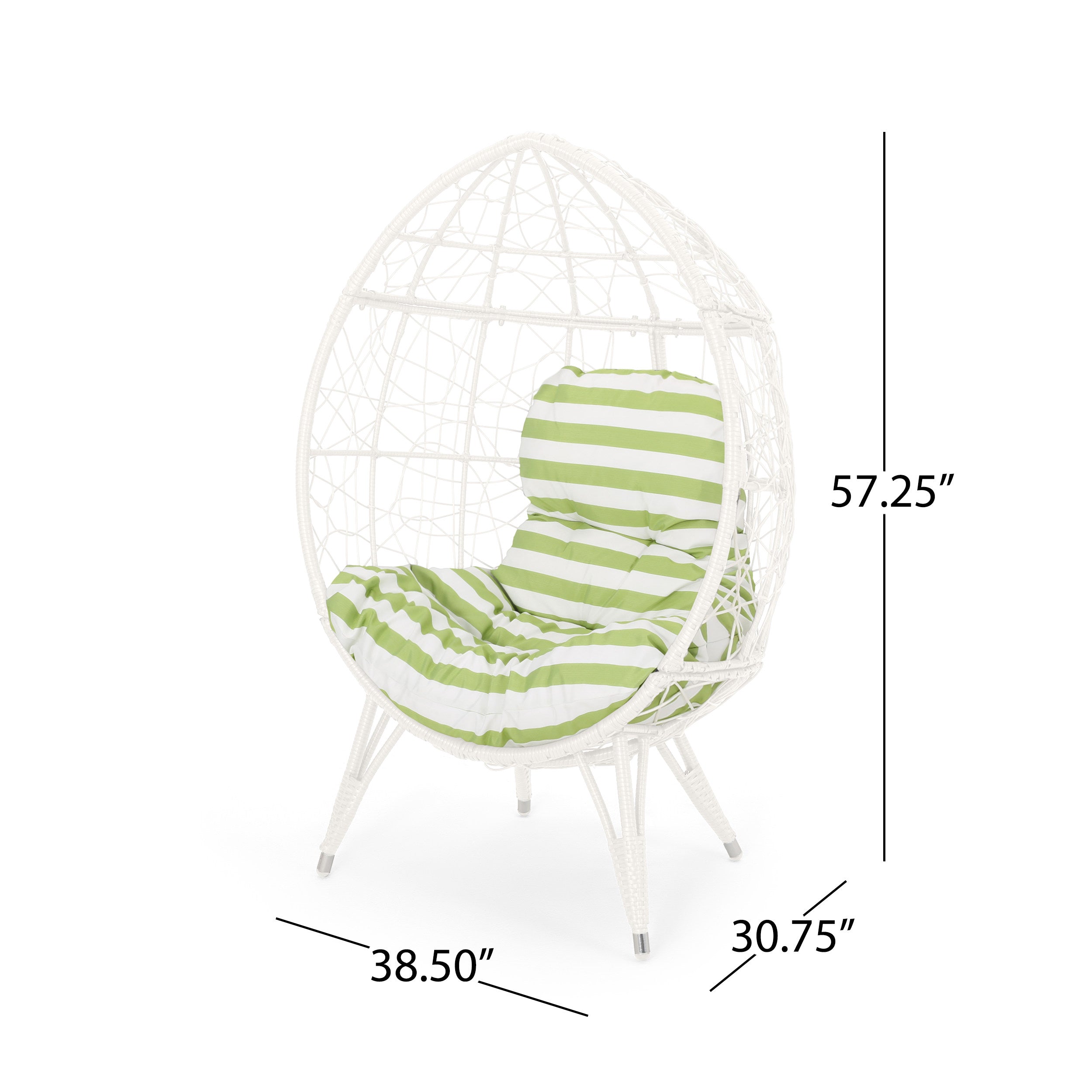 Christopher Knight Home® Stylish Gianni Teardrop-shaped Outdoor Wicker Chair with Comfortable Cushion - A Perfect Seating Option for Outdoor Spaces