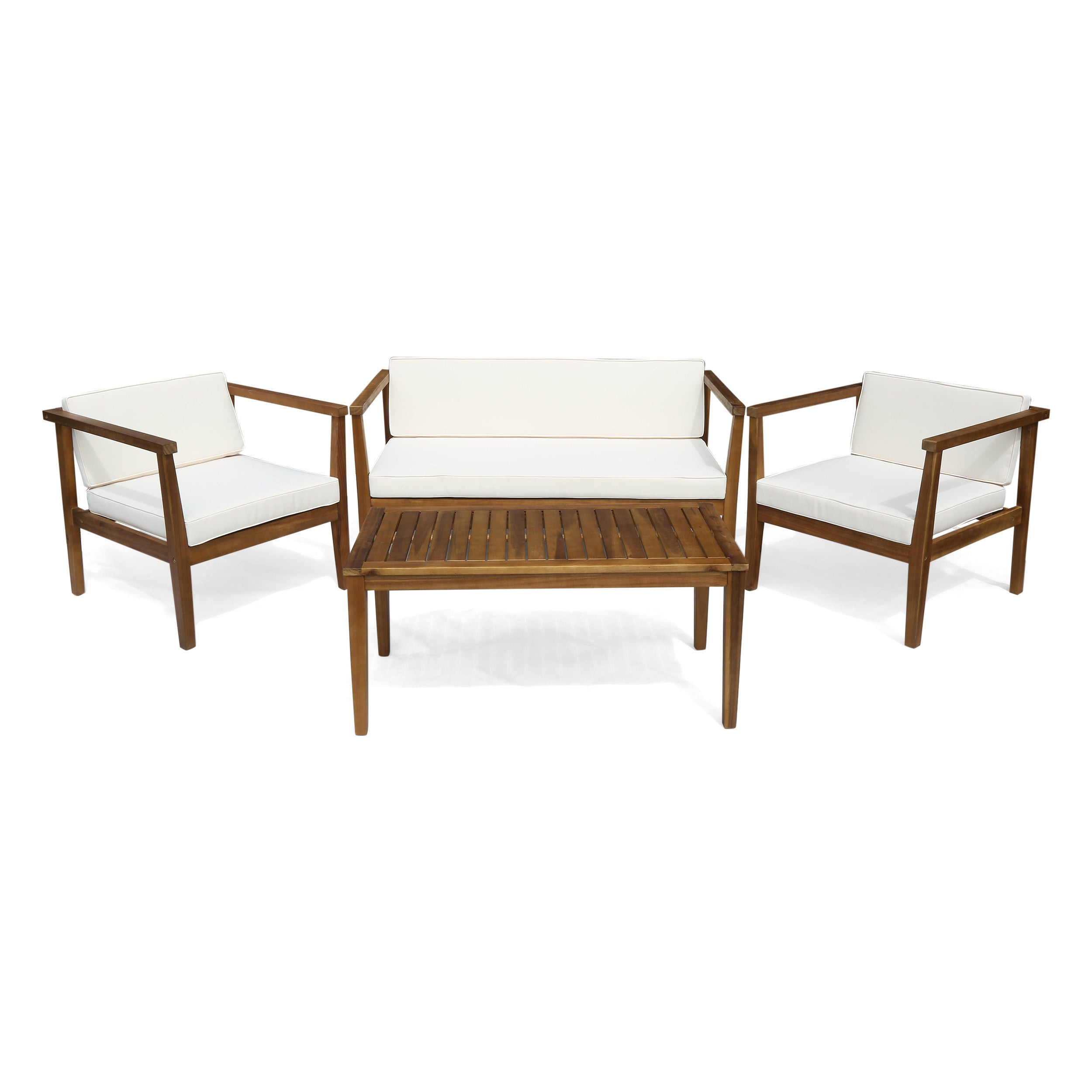 Christopher Knight Home® Newbury 4-Person Acacia Outdoor Conversation Set with Coffee Table