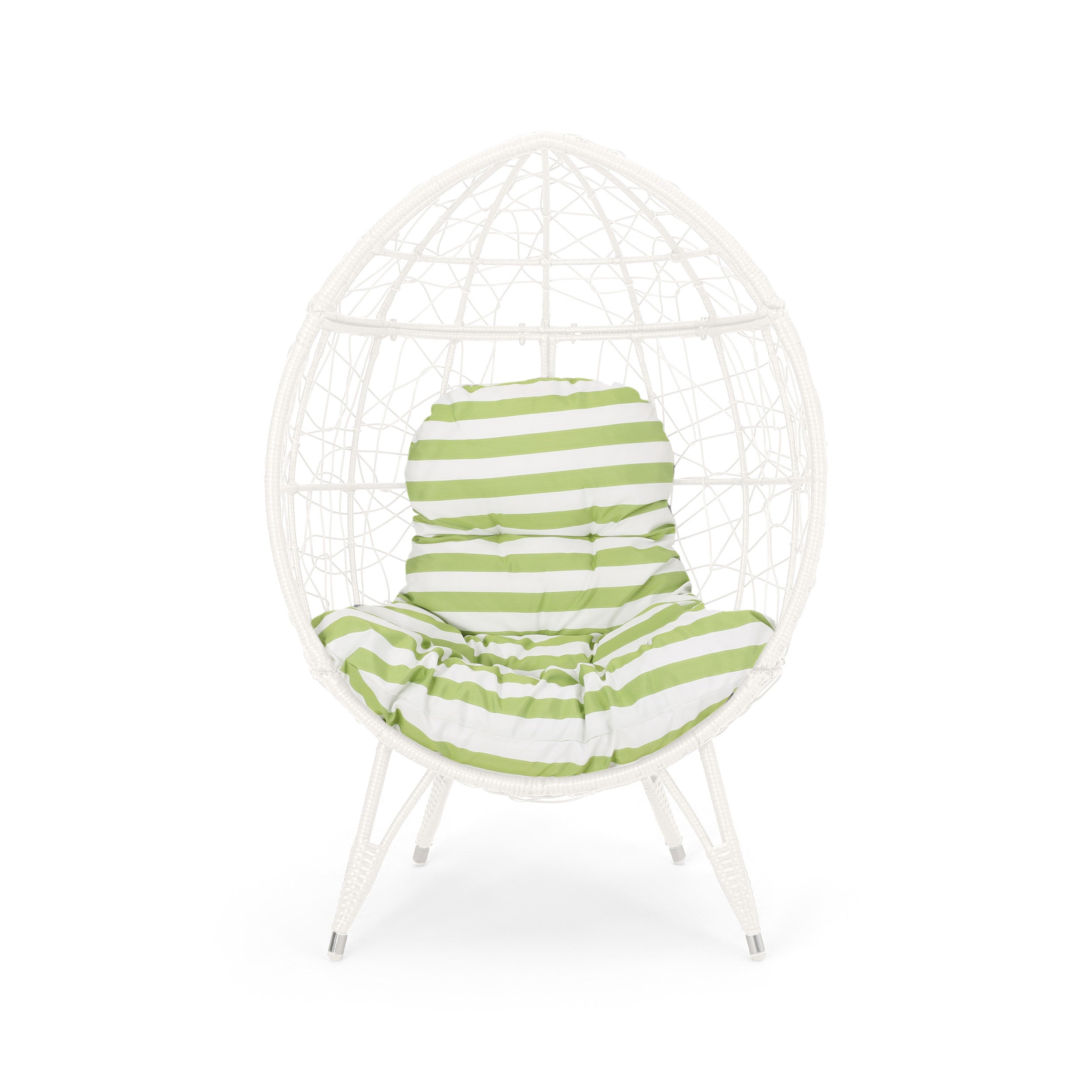 Christopher Knight Home® Stylish Gianni Teardrop-shaped Outdoor Wicker Chair with Comfortable Cushion - A Perfect Seating Option for Outdoor Spaces
