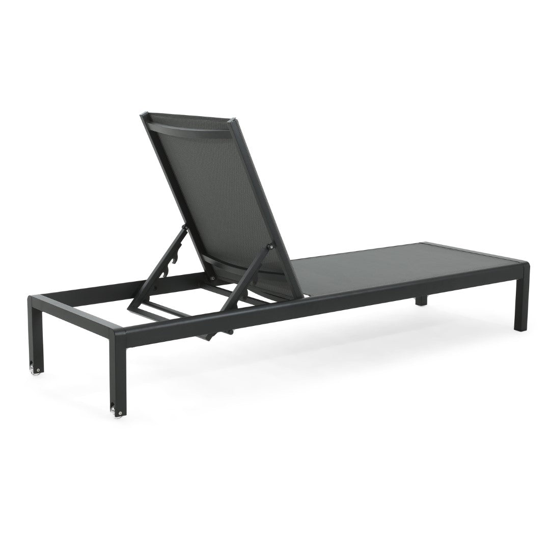 Christopher Knight Home® Cape Coral Premium 2-Piece Outdoor Black Chaise Lounge Set for Relaxing