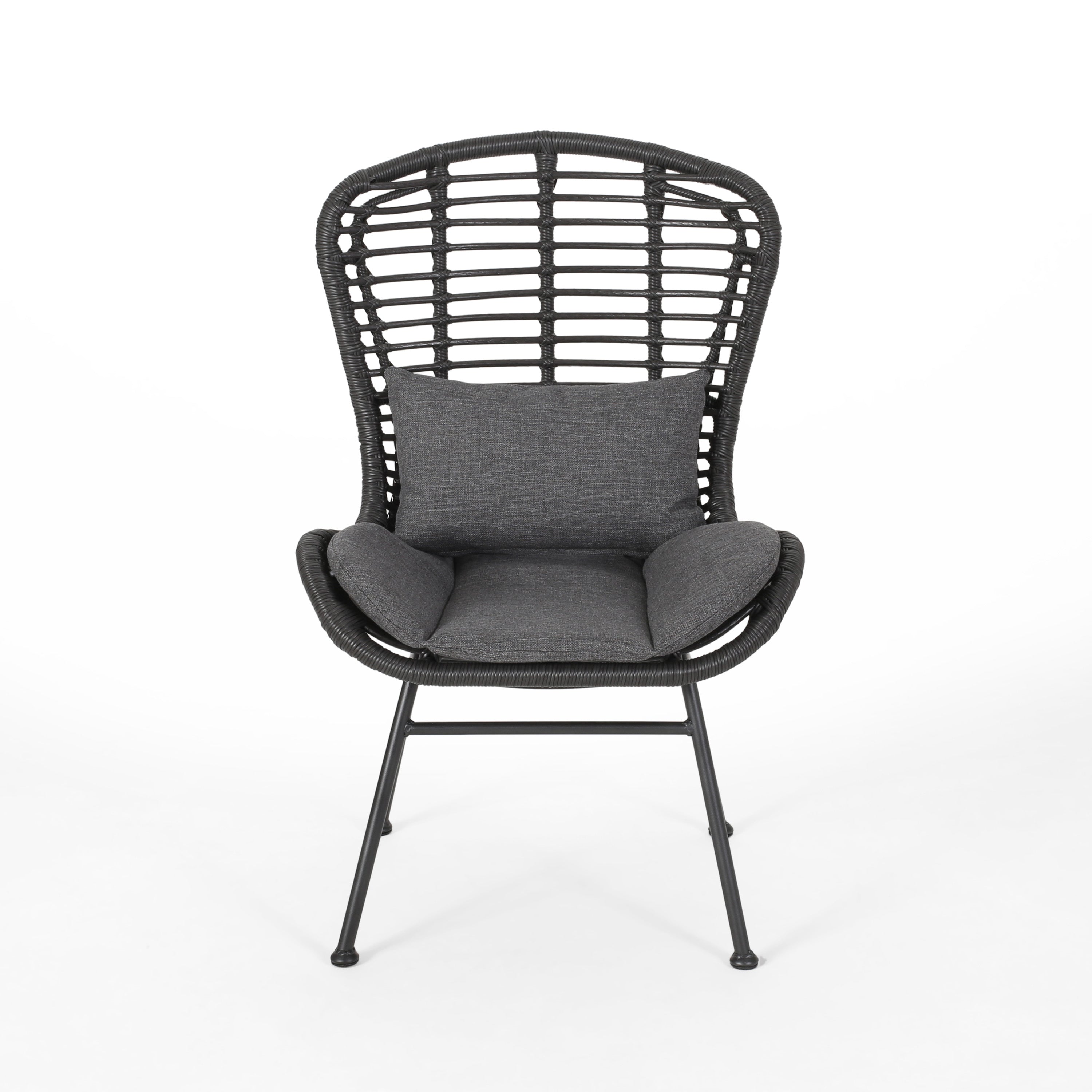 Christopher Knight Home® La Habra 2-Piece Modern Outdoor Club Chairs with Faux Rattan Design