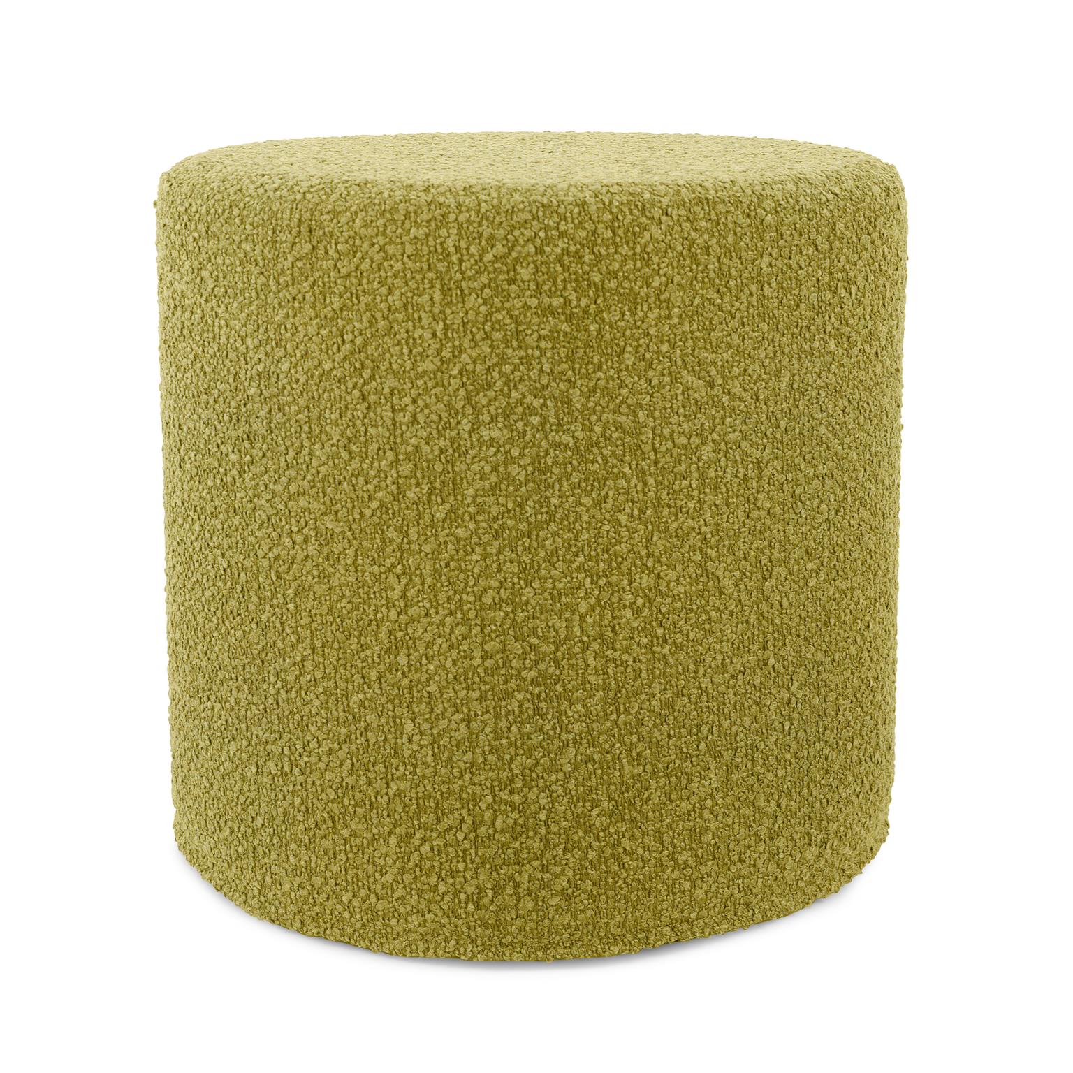 Patio No-Tip Short Cylinder Versatile Foam Ottoman for Both Indoor and Outdoor Use with Comfort and Stylish Design