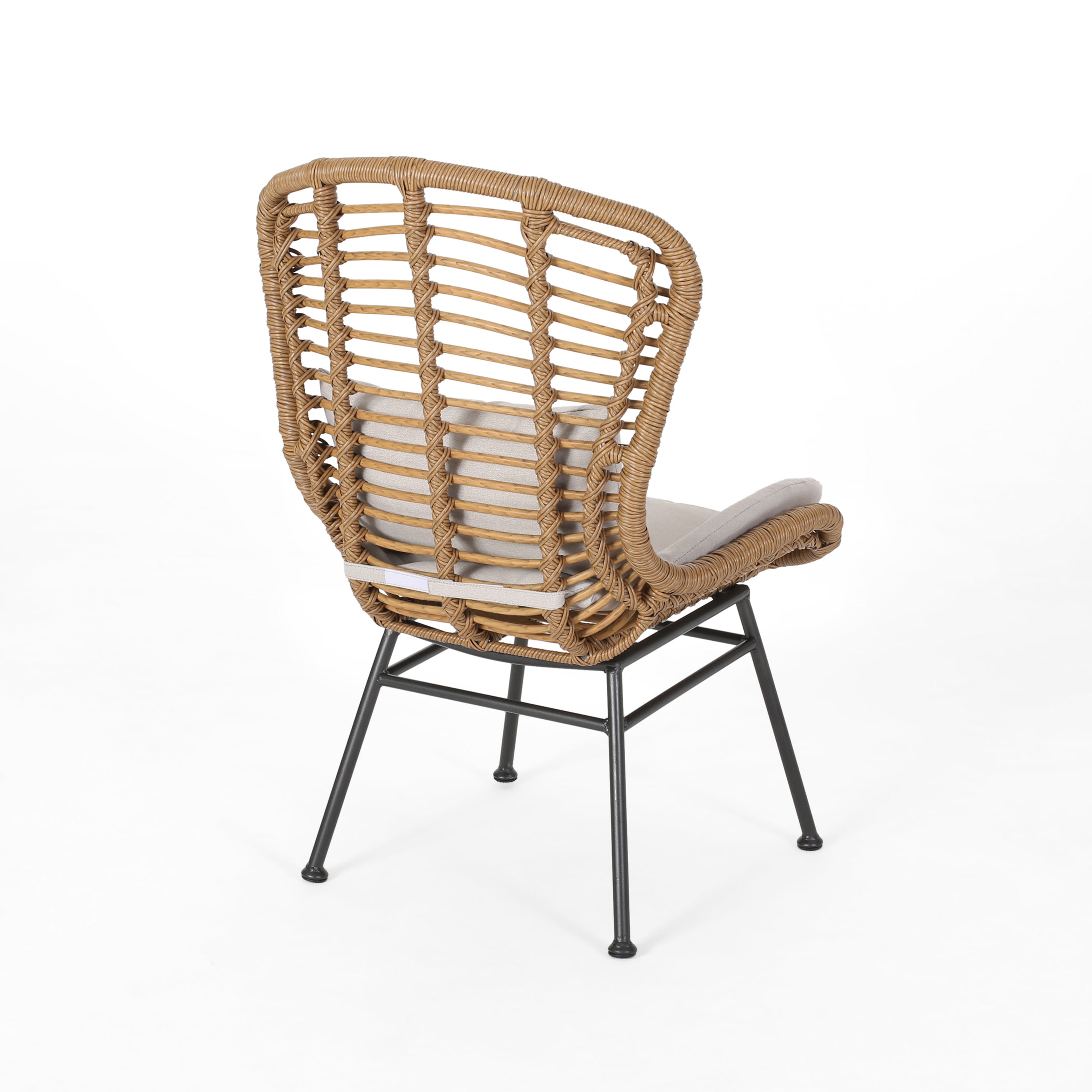 Christopher Knight Home® La Habra 2-Piece Modern Outdoor Club Chairs with Faux Rattan Design