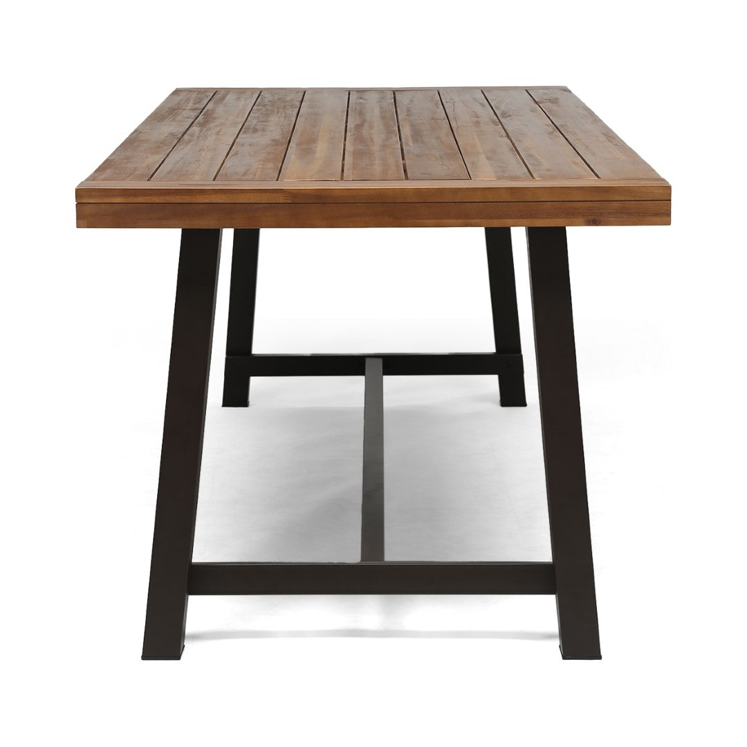 Christopher Knight Home® Carlisle Teak and Rustic Metal Outdoor 8 - Seater Wooden Dining Table