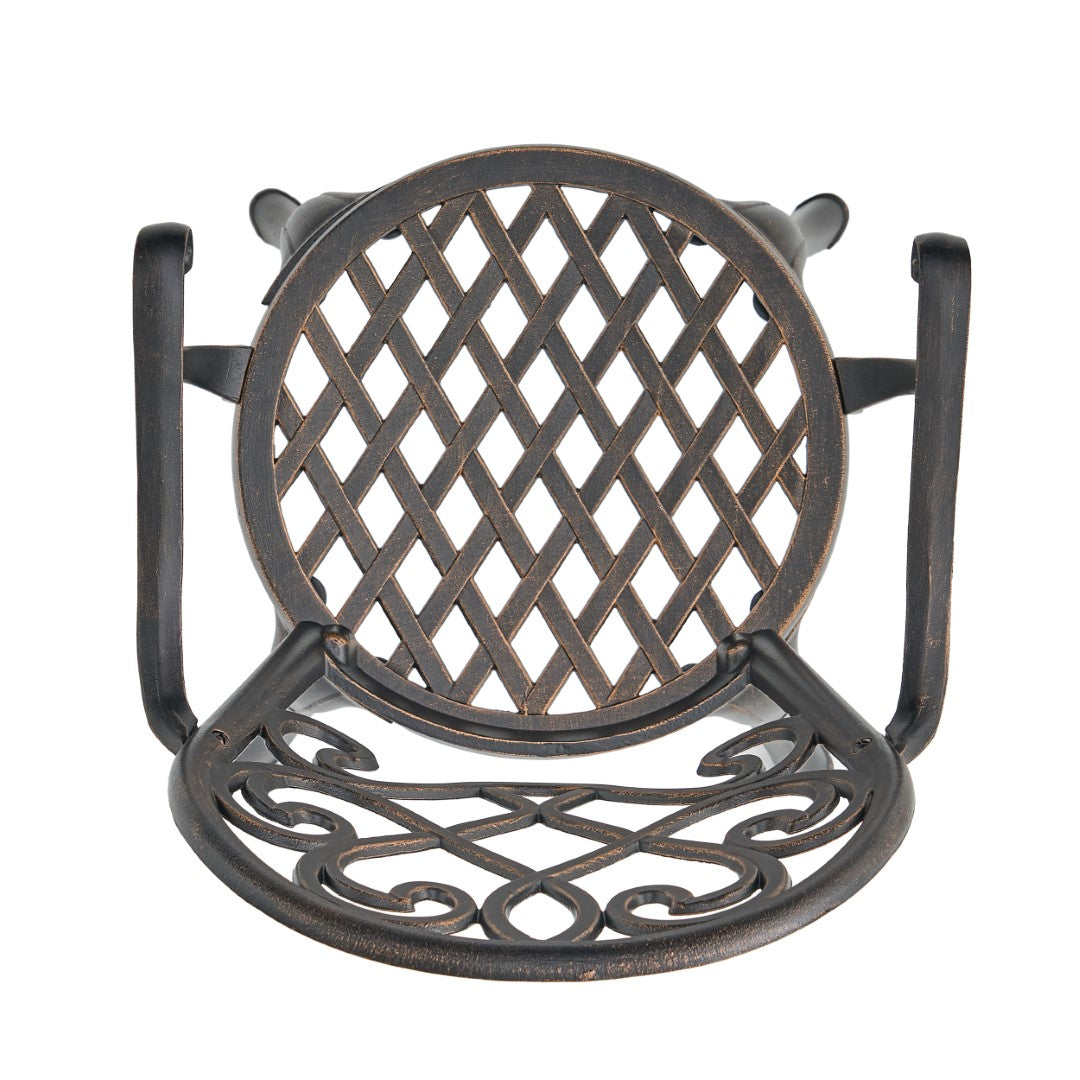 Christopher Knight Home® Angeles Outdoor Cast Aluminum Bistro Dining Set with Integrated Ice Bucket for Al Fresco Meals