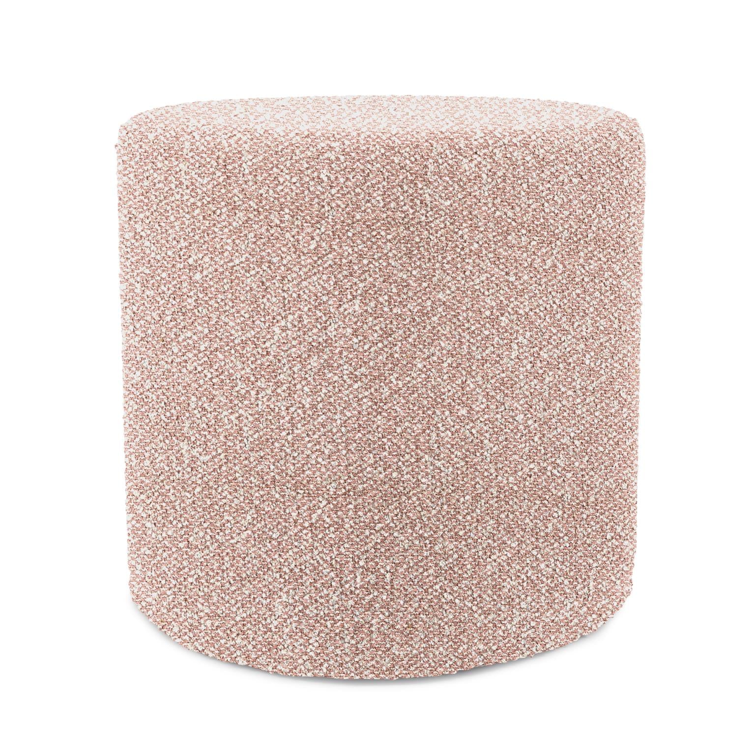 Patio No-Tip Short Cylinder Versatile Foam Ottoman for Both Indoor and Outdoor Use with Comfort and Stylish Design