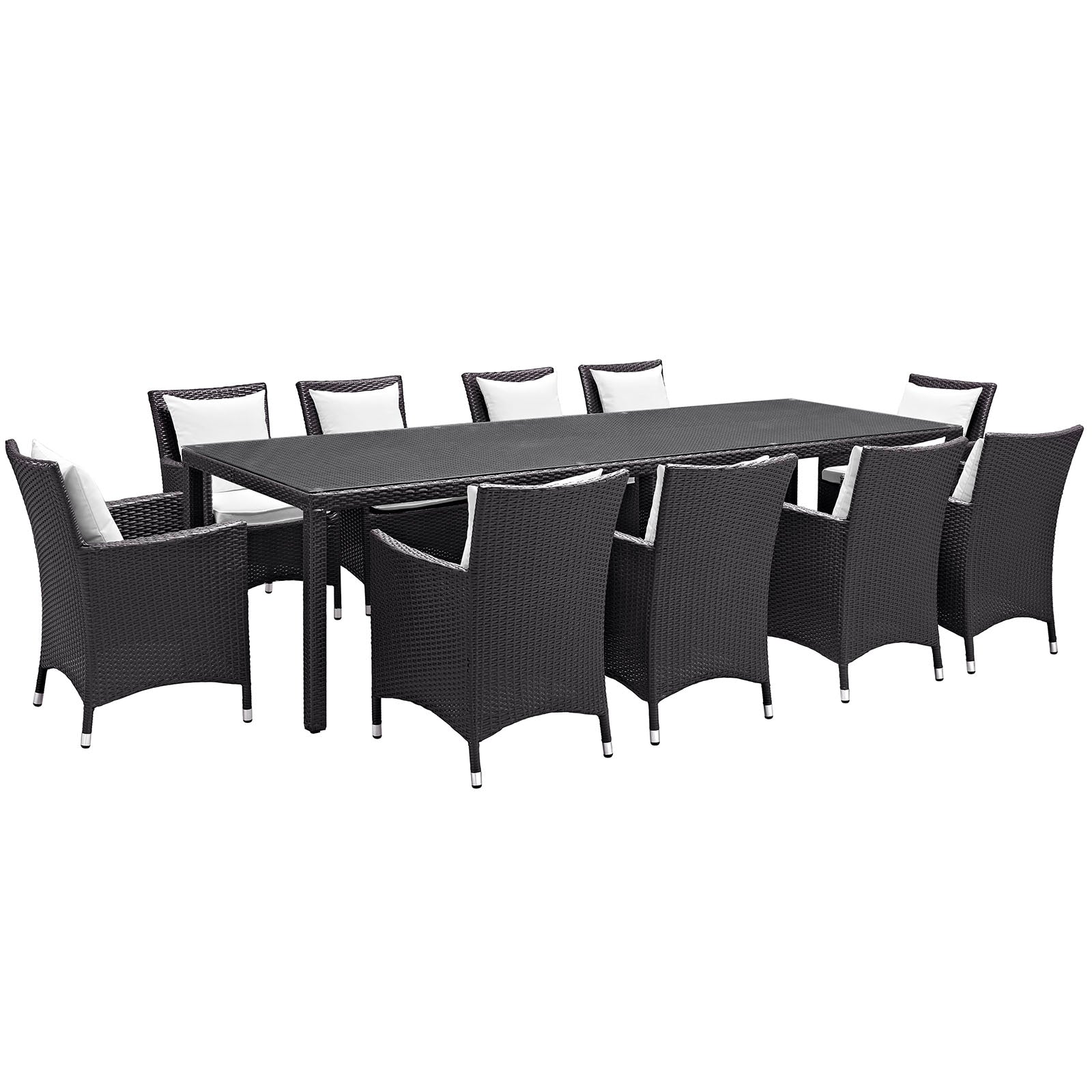 Convene All-Weather 11-Piece Outdoor Patio Dining Sectional Set for Elegant Gatherings and Ultimate Comfort
