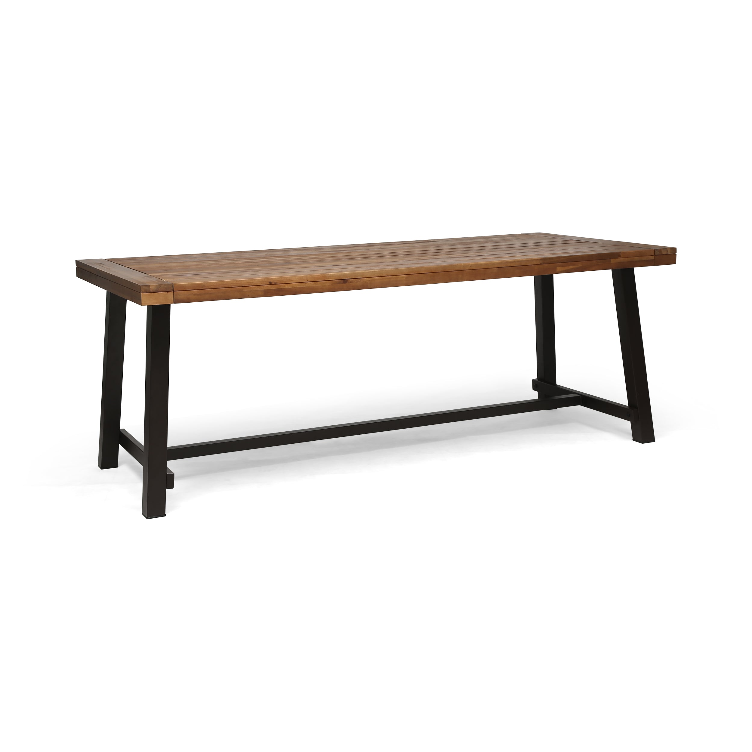 Christopher Knight Home® Carlisle Teak and Rustic Metal Outdoor 8 - Seater Wooden Dining Table
