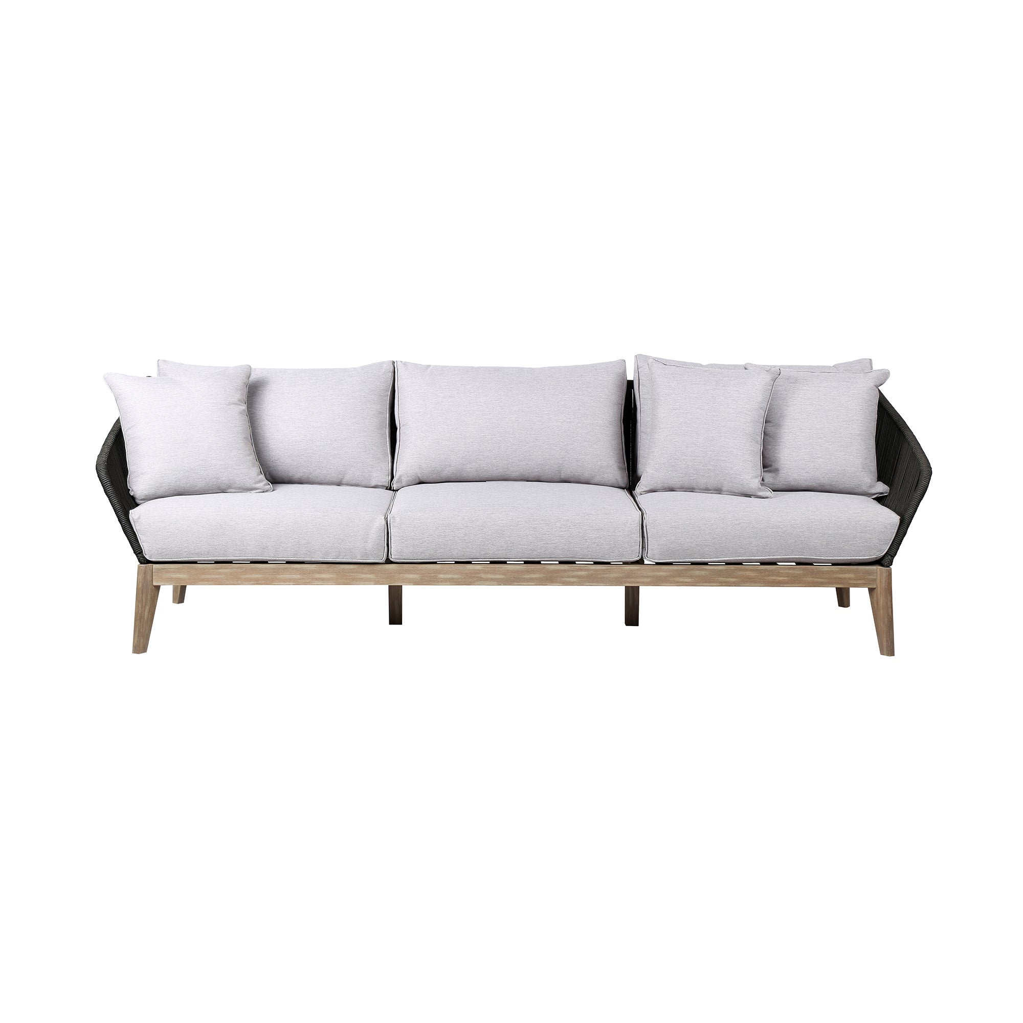 Athos Eucalyptus Rope Outdoor Sofa - Durable, Stylish Patio Seating with Removable Cushions