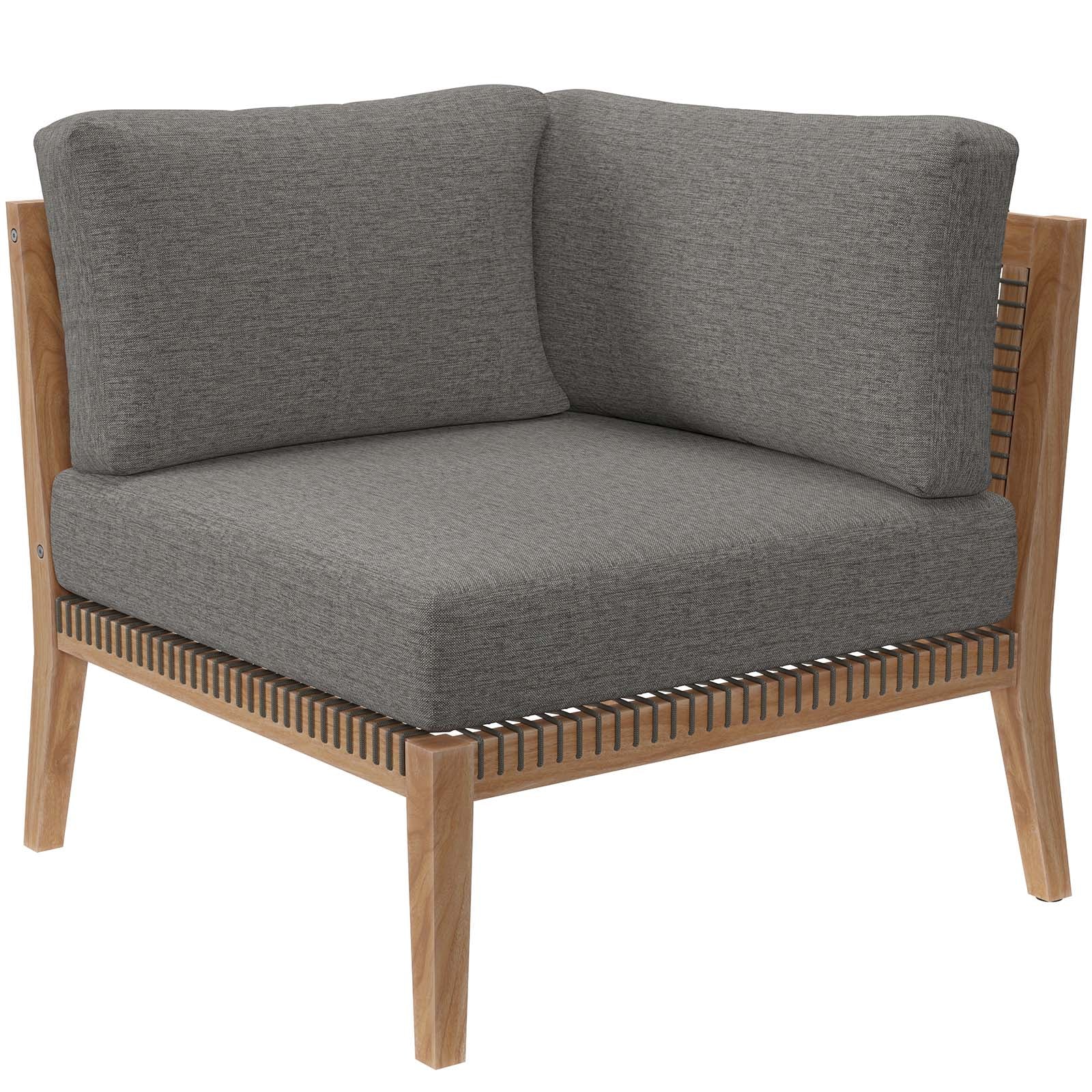 Clearwater Premium Teak Outdoor Patio Sofa with Stylish Rope Webbing and Comfort Cushions