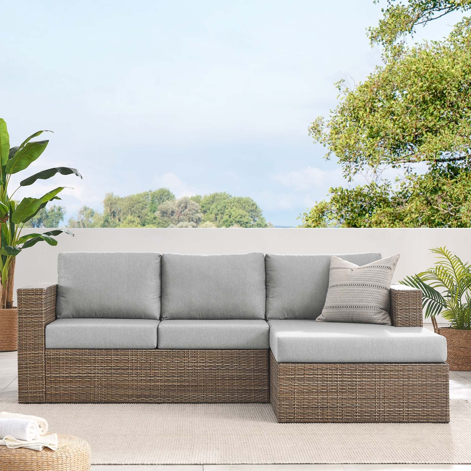 Convene Stylish All-Weather Outdoor Patio Sectional Sofa Set for Contemporary Outdoor Spaces