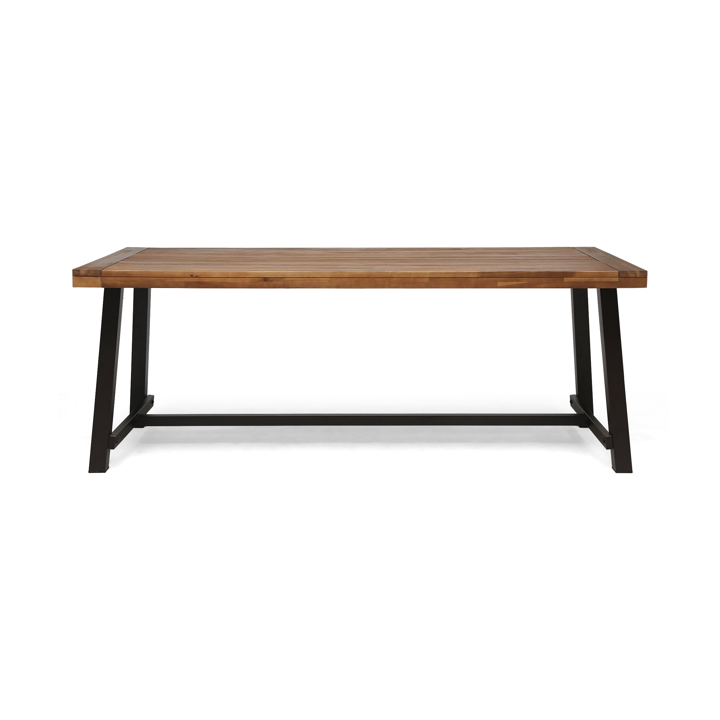 Christopher Knight Home® Carlisle Teak and Rustic Metal Outdoor 8 - Seater Wooden Dining Table