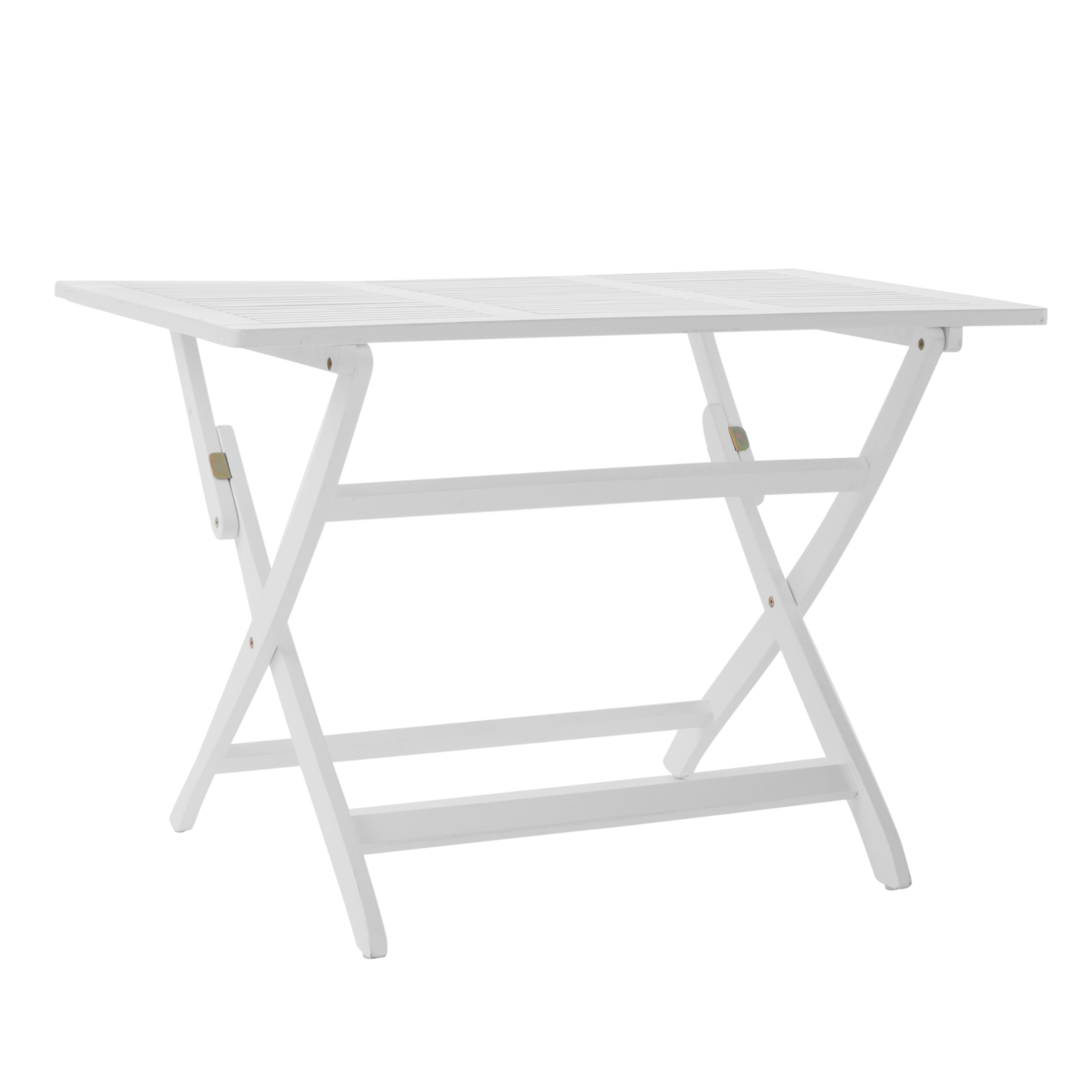 Christopher Knight Home® Foldable Outdoor Dining Table Made of Acacia Wood with a Stunning White Finish