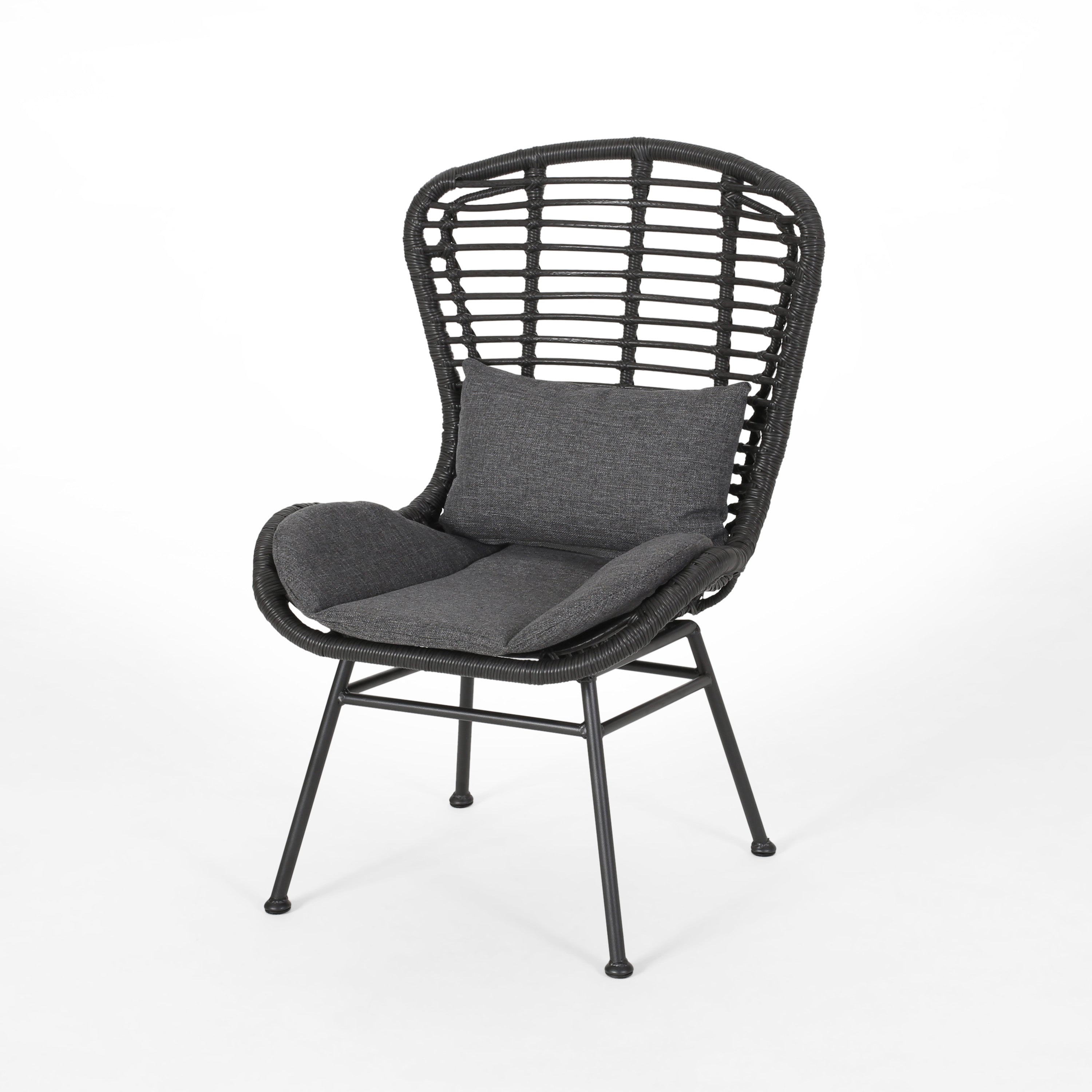 Christopher Knight Home® La Habra 2-Piece Modern Outdoor Club Chairs with Faux Rattan Design