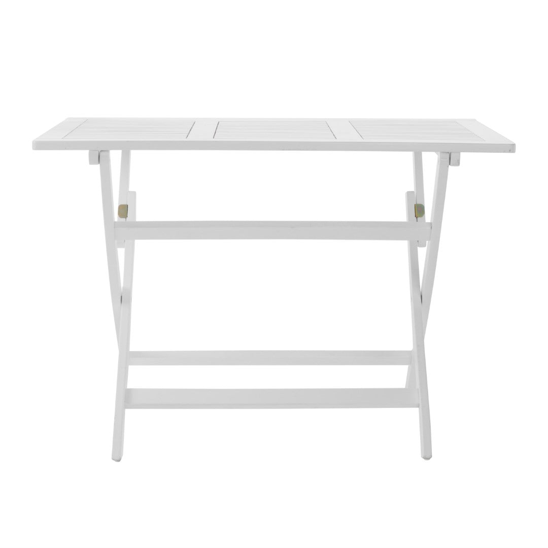 Christopher Knight Home® Foldable Outdoor Dining Table Made of Acacia Wood with a Stunning White Finish