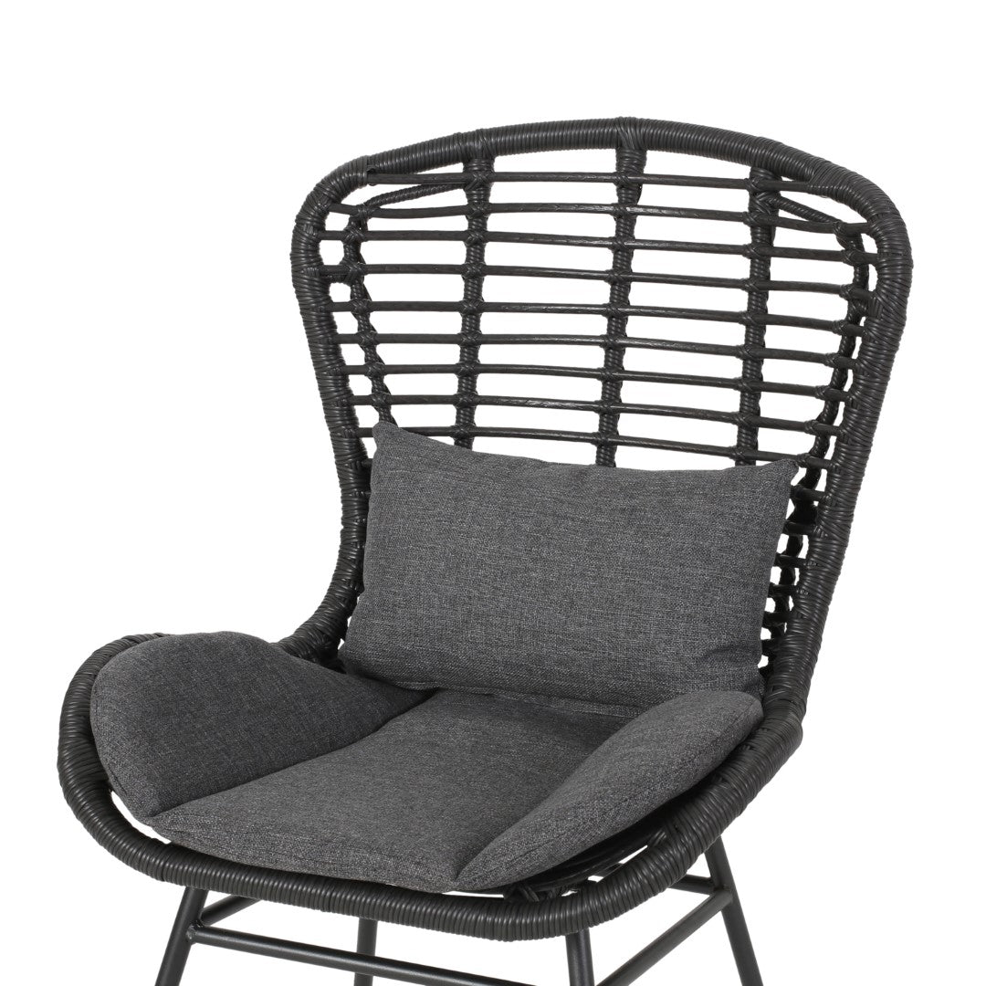 Christopher Knight Home® La Habra 2-Piece Modern Outdoor Club Chairs with Faux Rattan Design