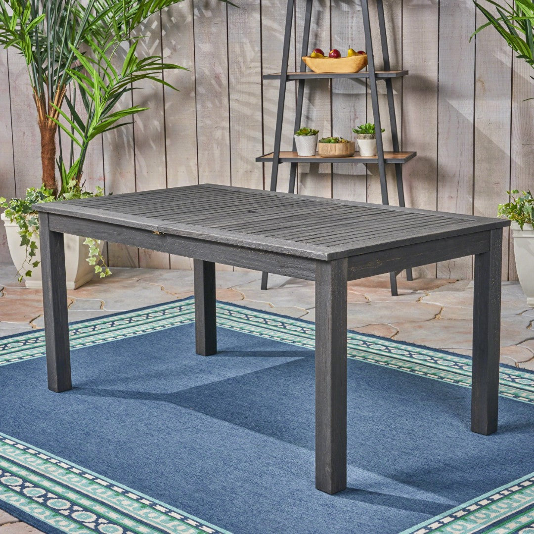 Christopher Knight Home® Dark Gray Expandable Acacia Wood Outdoor Dining Table
