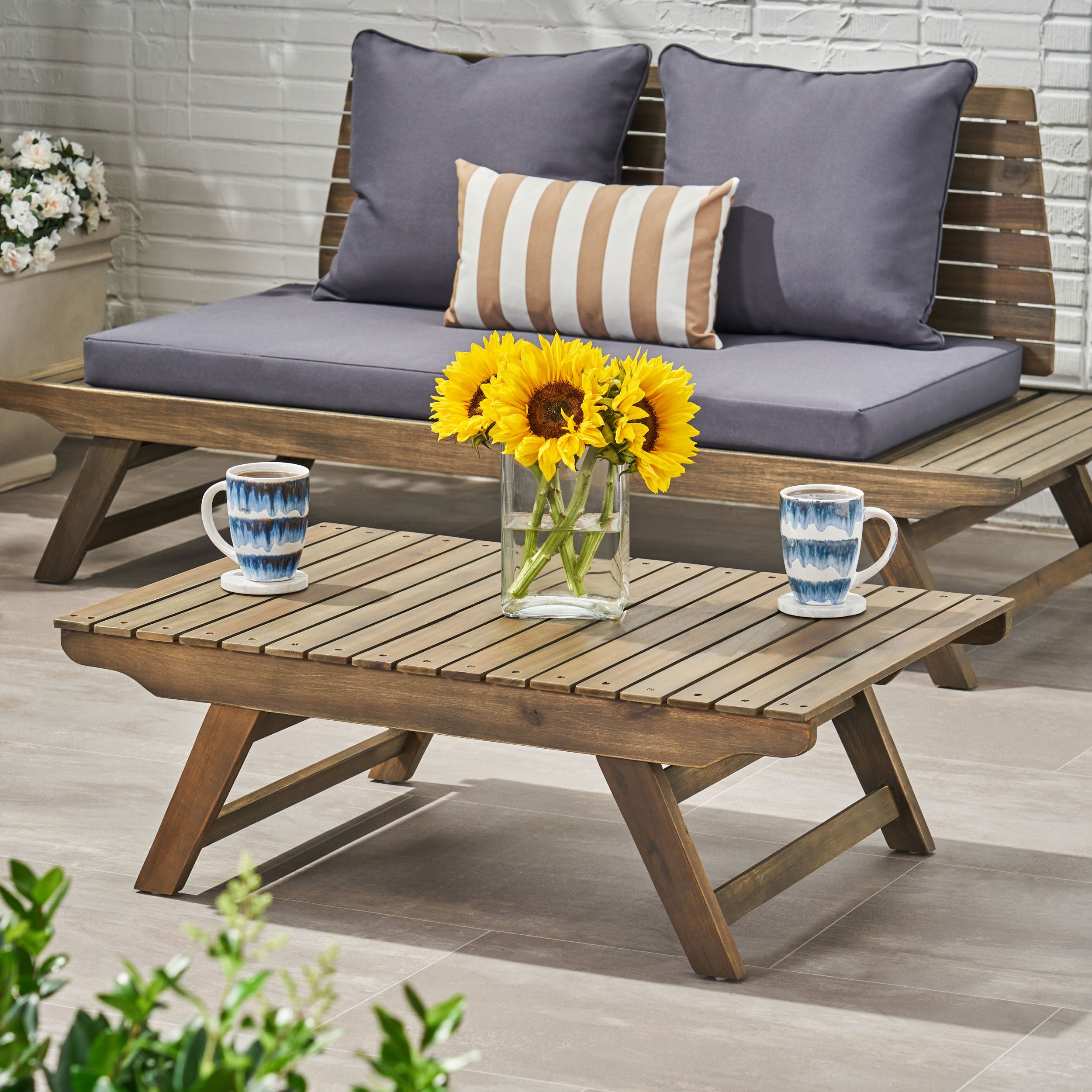 Christopher Knight Home® Sedona Natural Acacia Wood Outdoor Coffee Table - Sleek & Durable Design