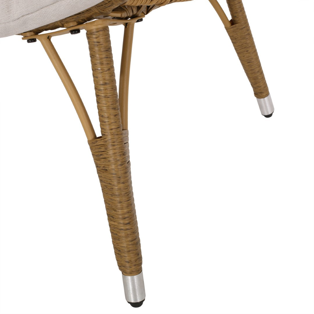 Christopher Knight Home® Outdoor Teardrop-Shaped Wicker Chair with Water-Resistant Cushion for Cozy Relaxation
