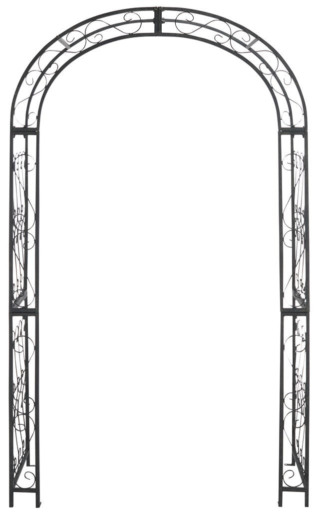 Antique White Iron Outdoor Arch for Enchanting Secret Gardens and Floral Decor