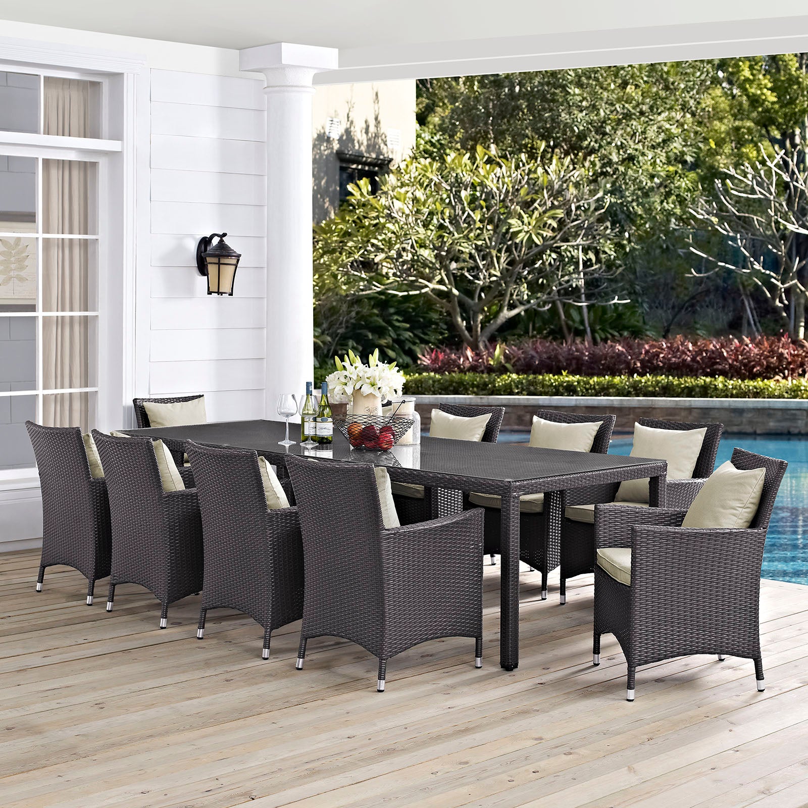 Convene All-Weather 11-Piece Outdoor Patio Dining Sectional Set for Elegant Gatherings and Ultimate Comfort