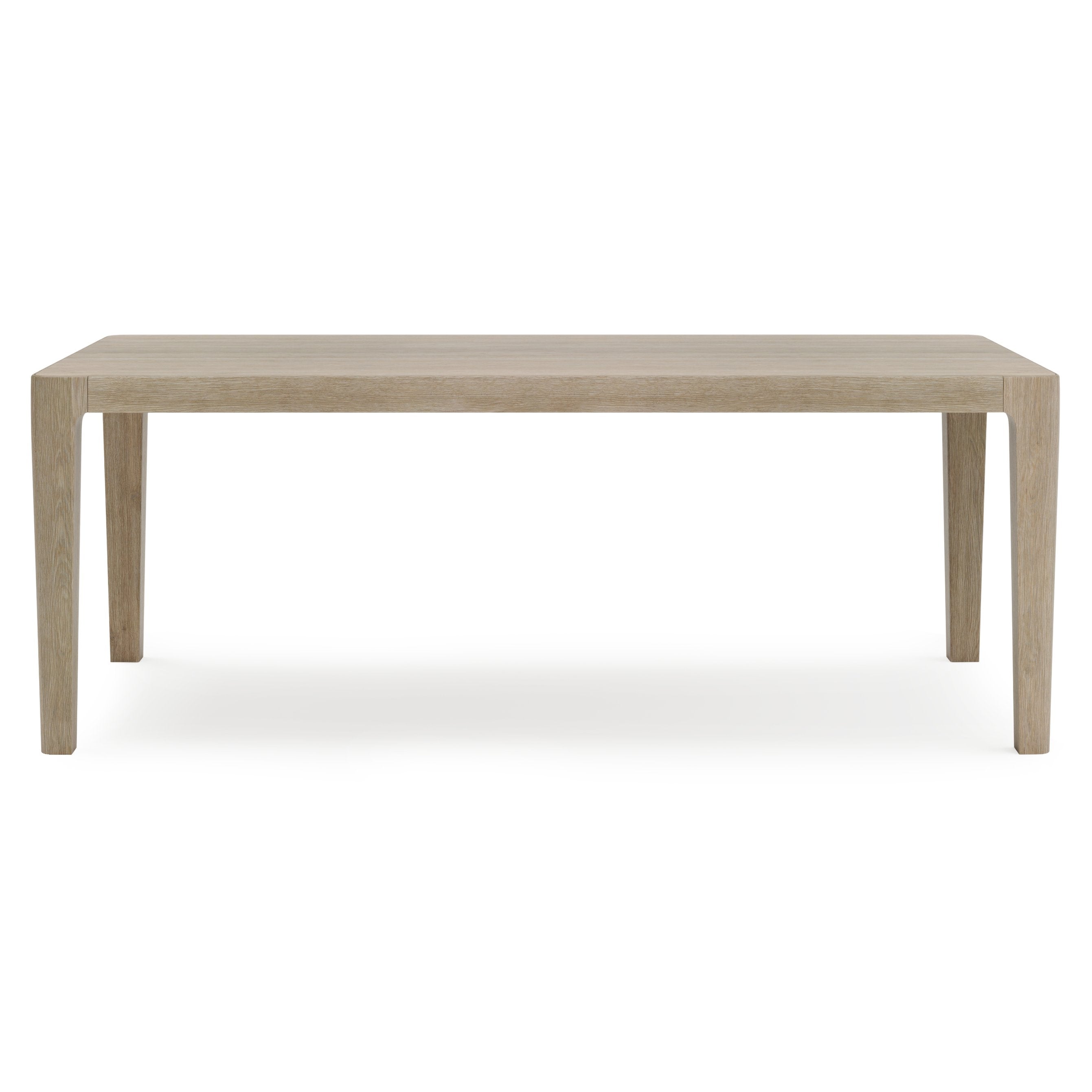 Edenton Teak Outdoor Dining Table - Sleek Modern Design with Slatted Top & Stylish Rounded Corners